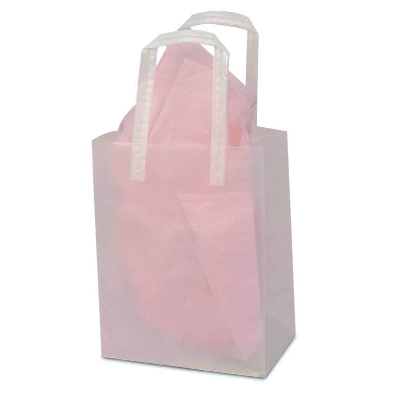 250 Clear Frosted Handle Bags 16