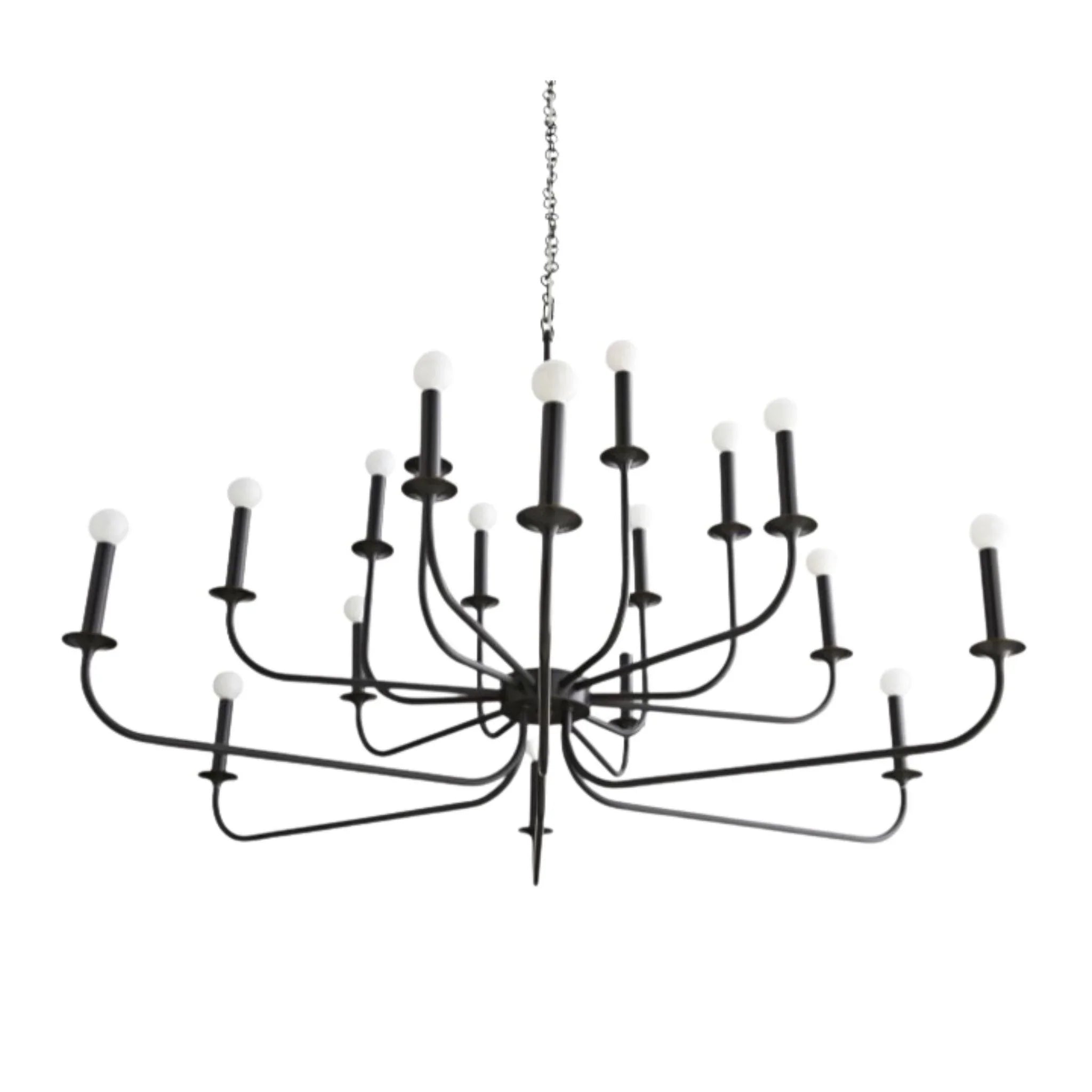 Breck Large Chandelier - Elegant Crystal Ceiling Light Fixture for Dining Room, Living Room & Bedroom | Modern Home Decor Lighting