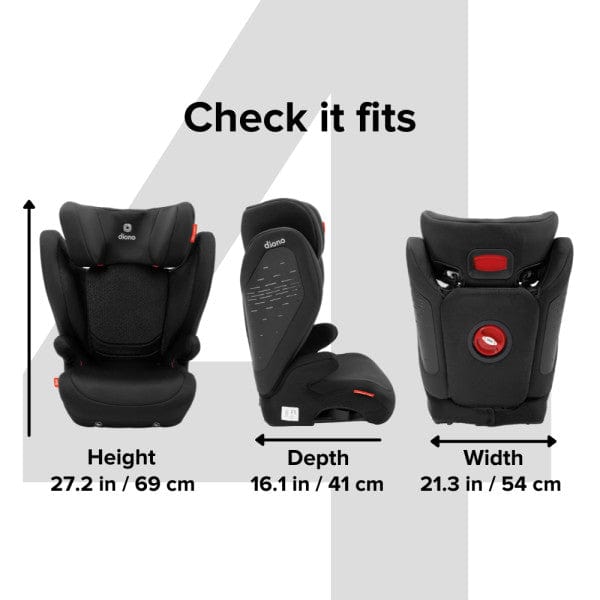 Diono Monterey 4 DXT Latch Booster Car Seat - High Back Booster for Kids 4-12 Years (Up to 120 lbs) | Side Impact Protection | Easy Installation | Perfect for School, Travel & Everyday Use