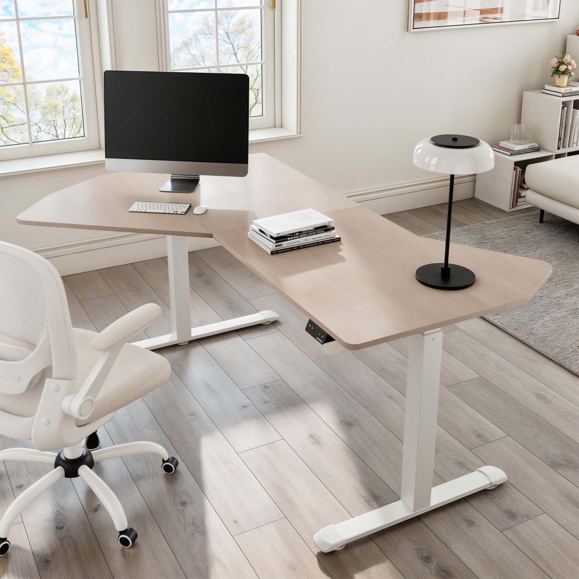 Adjustable Height Standing Desk 70x46 Inches - Electric Ergonomic Office Desk for Home & Work, Perfect for Remote Work & Small Spaces