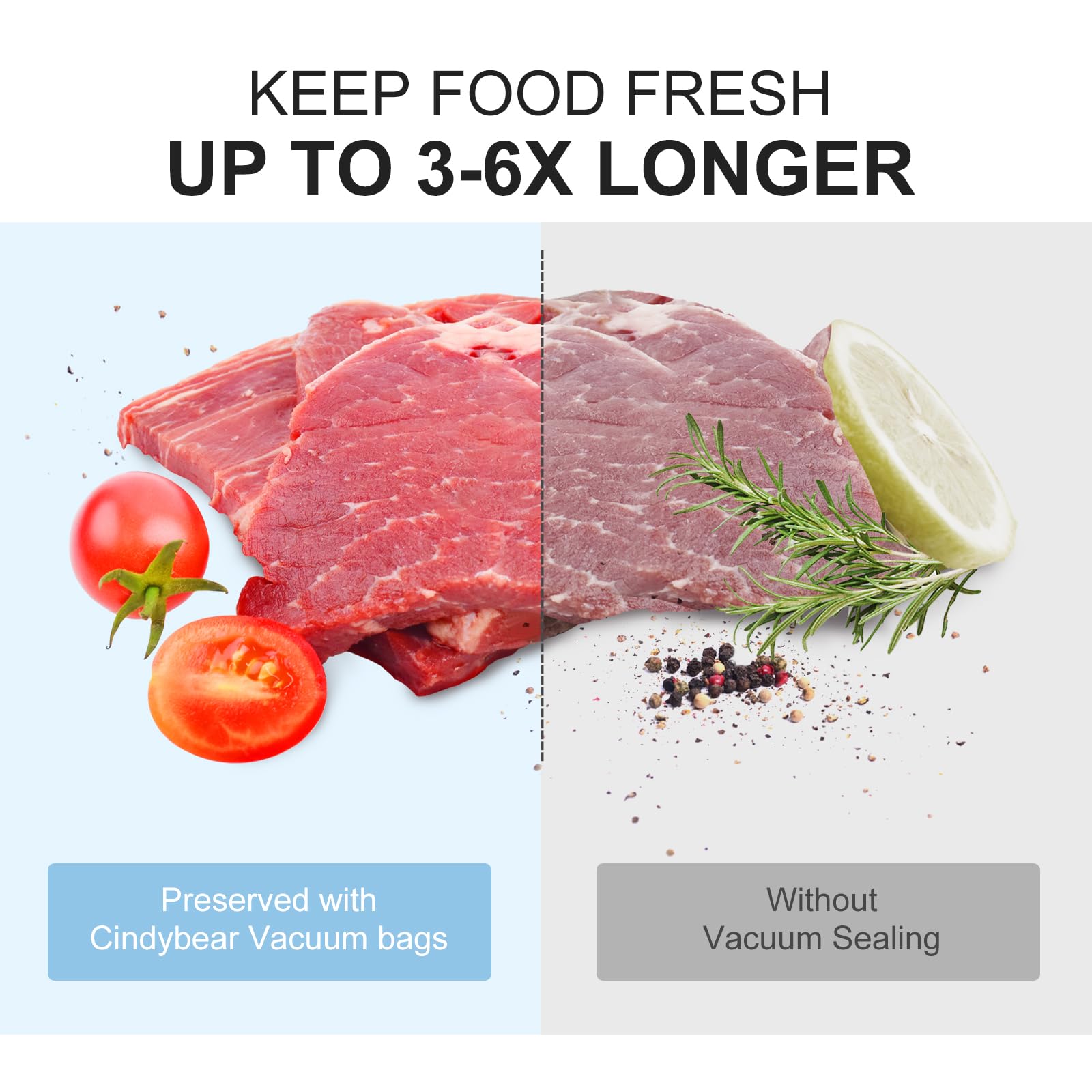 BPA Free Vacuum Sealer Bags for Food Storage - 100 Pack Heavy Duty Gallon (11