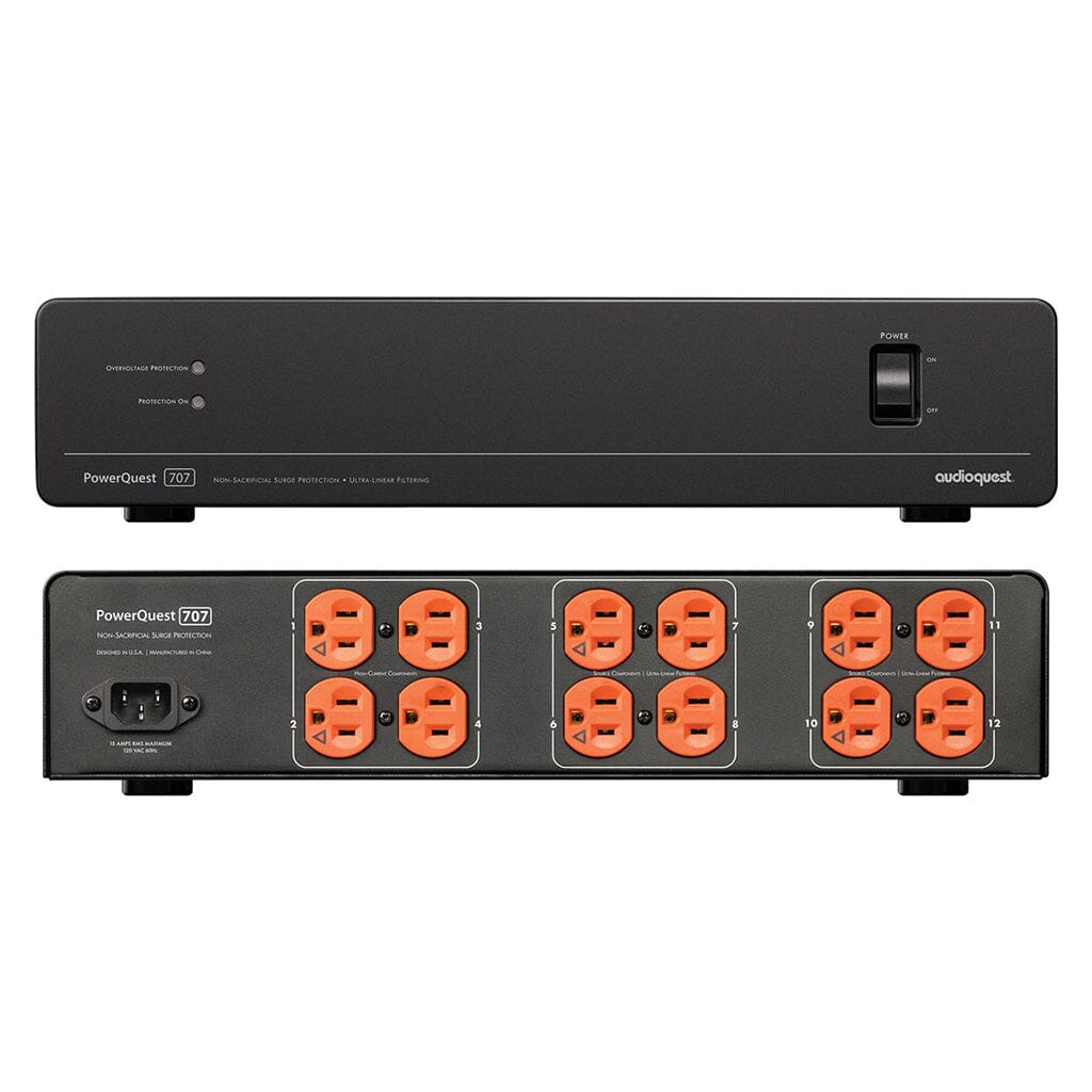 AudioQuest PowerQuest 707 Premium Power Conditioner - Surge Protector & Noise Filter for Home Theater, Studio & Hi-Fi Systems