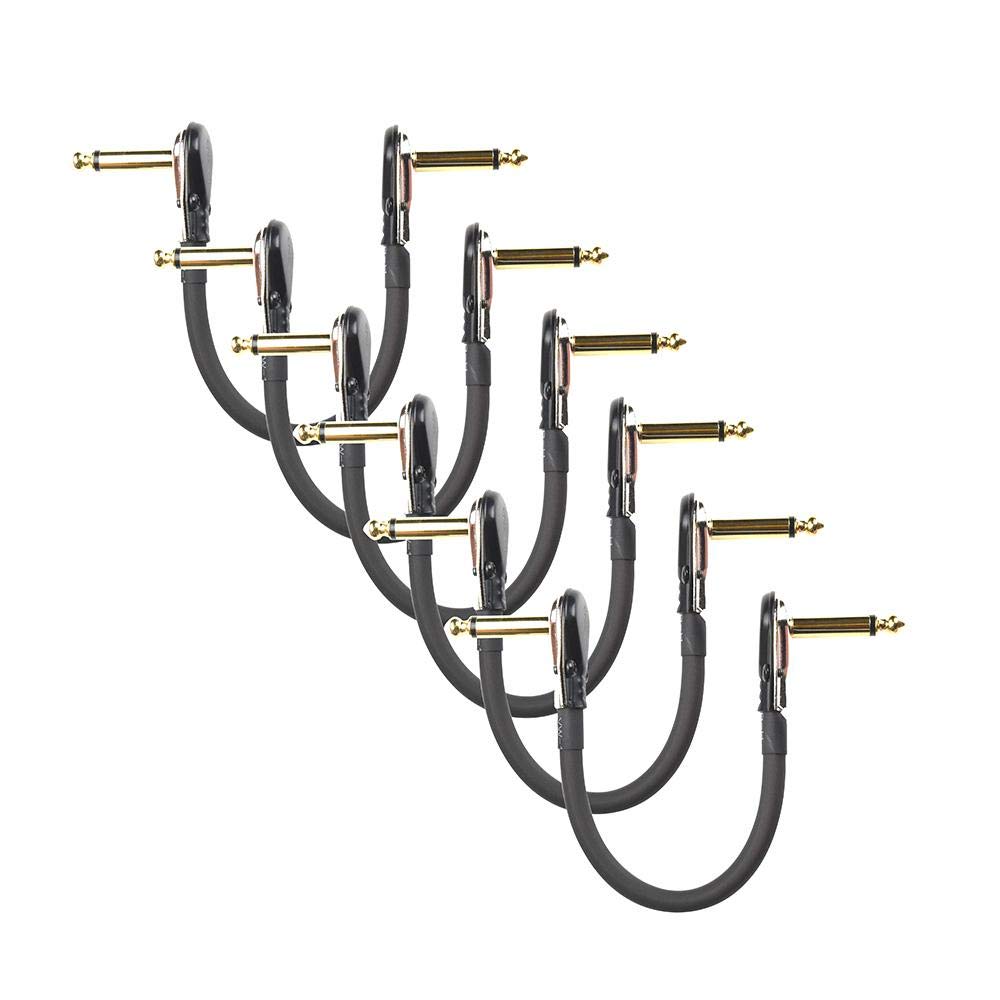 6-Pack Black PVC 6-Inch Pancake Patch Cables - Durable Flat Ethernet Cords for Home, Office & Gaming Setup