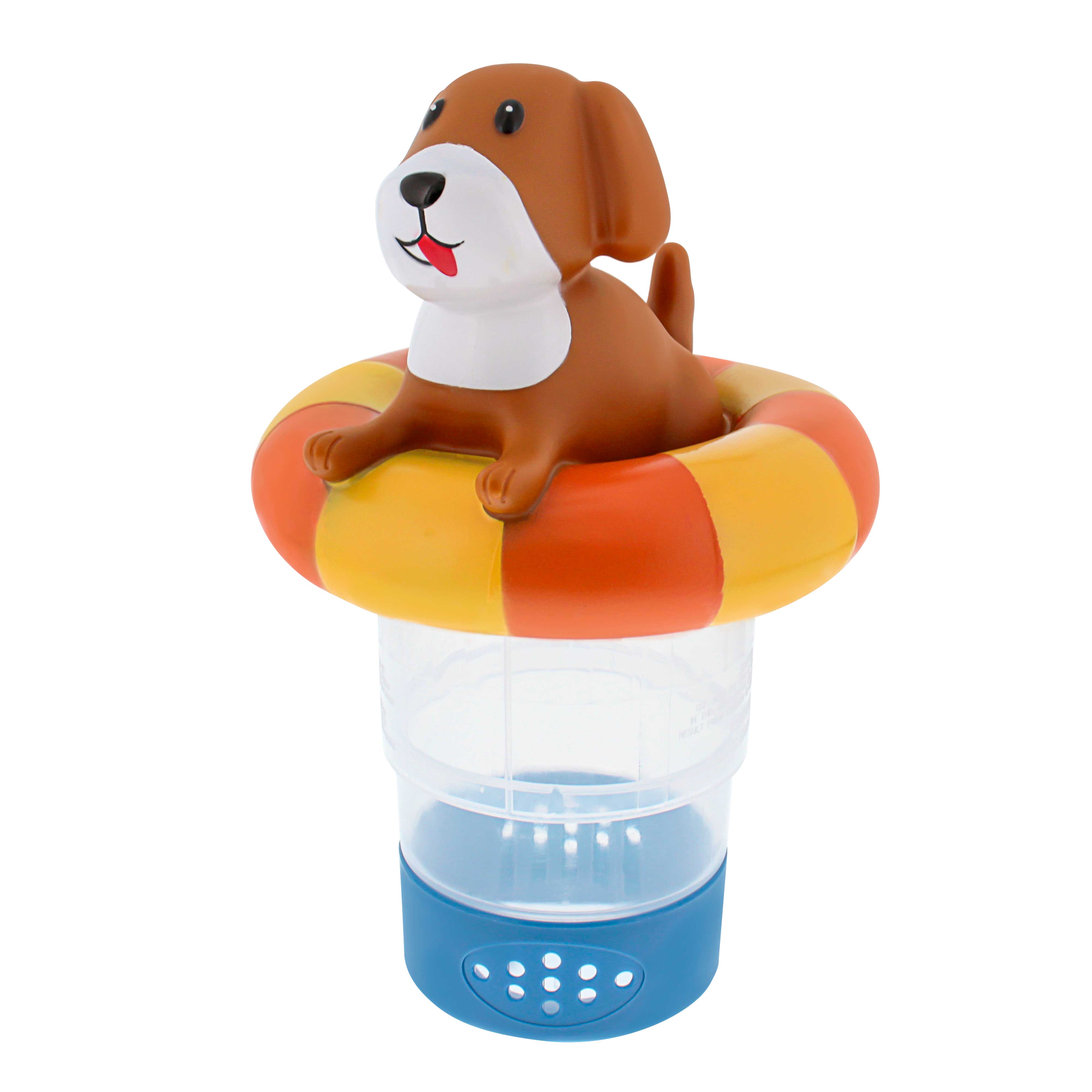 Puppy Dog Floating Pool Chlorine Dispenser - Collapsible Base Holds 3 Tablets, Cute Pet-Themed Pool Float for Dogs | Perfect for Backyard Pools, Summer Fun & Pet Water Safety