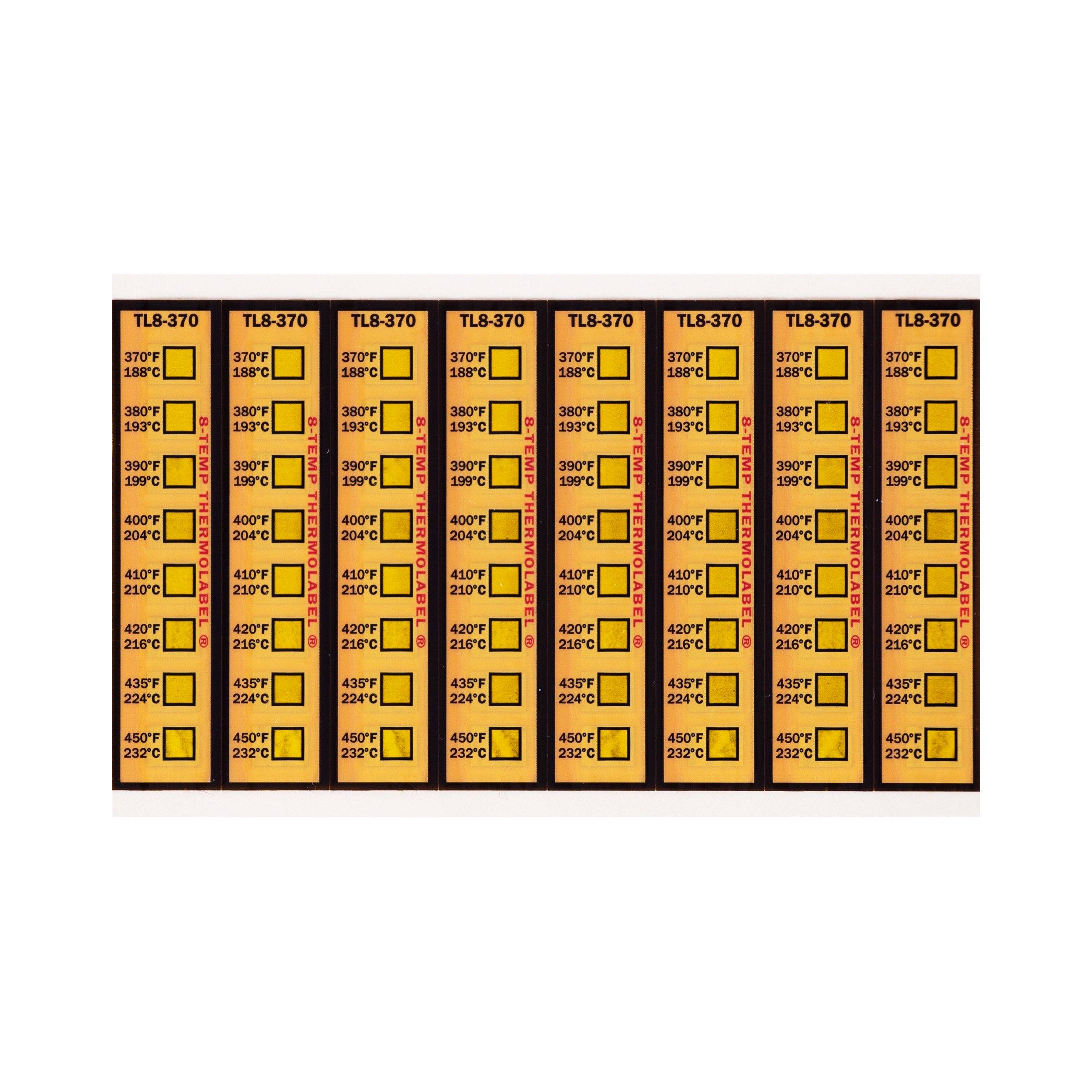 High-Temp Motorsport Brake Caliper Temperature Indicator Strips 370-450°F (188-232°C) - 16-Pack Adhesive Labels for Racing, Track Days & Performance Driving