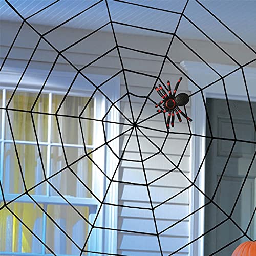 Stretchy Halloween Spider Web Decor - 1.5m White Cobweb for Haunted House, Party & Bar Decoration | Scary Spiderweb Terror Decorations for Halloween Night & Themed Events