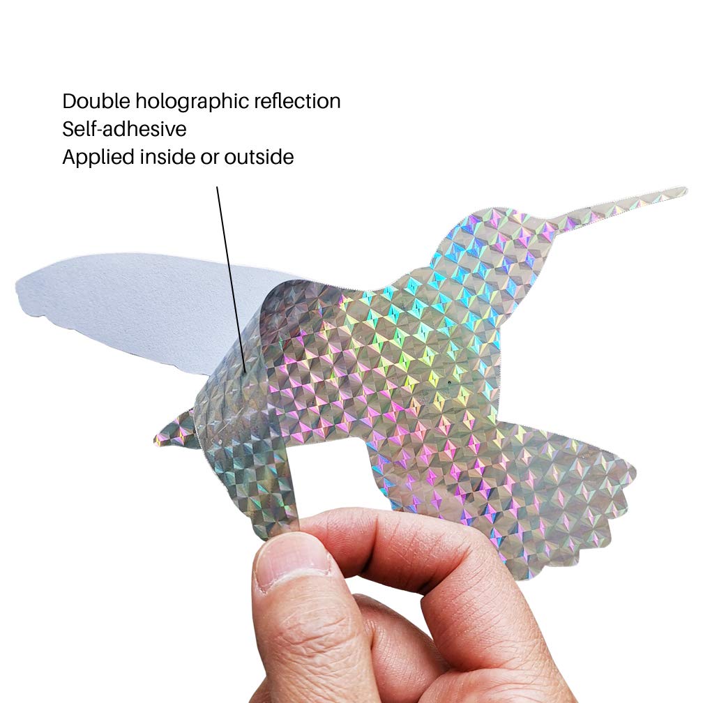 14-Piece Anti-Collision Window Decals - UV Reflective Bird Deterrent Stickers to Prevent Bird Strikes on Glass Windows | Ideal for Homes, Offices & High-Rise Buildings