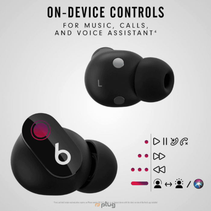 Beats Studio Buds True Wireless Noise Cancelling Earbuds - Black | Premium Bluetooth Headphones for Gym, Work & Travel | Active Noise Cancelling for Calls & Music