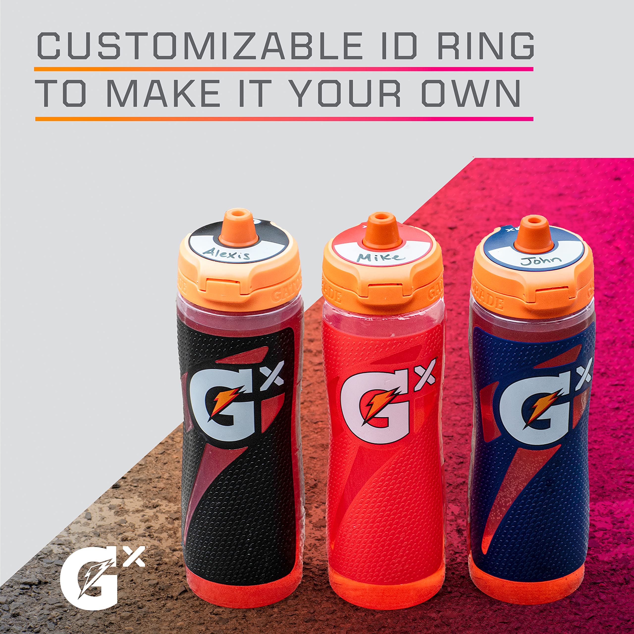 Gatorade Gx Bottle 30oz - BPA-Free Plastic Water Bottle with Leak-Proof Lid for Gym, Sports & Outdoor Activities - Red