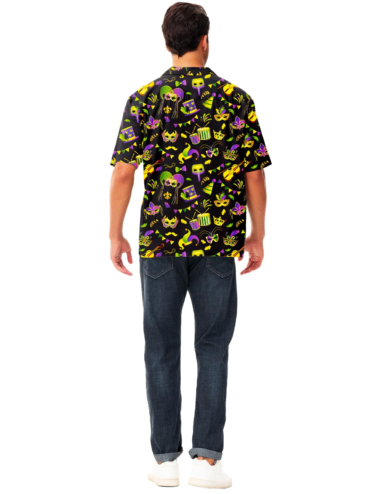 Funny Easter Bunny Egg Hawaiian Shirt for Men - AOBUTE Holiday Party Shirt with Rabbit Design - Perfect for Easter Celebrations, Beach Vacations & Summer Parties