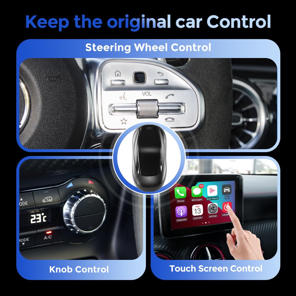 FELLOSTAR Wireless Android Auto & CarPlay Adapter - Type-C Plug-in for Android Phones & iPhones - Android Open System - Perfect for Hands-Free Driving & Seamless Music Streaming