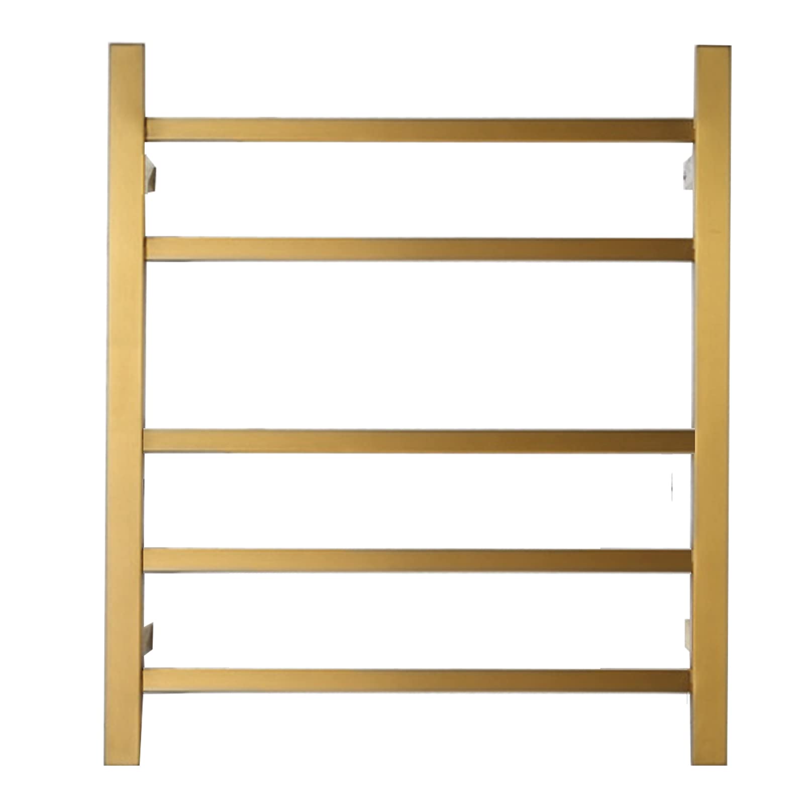 Premium 60W Electric Heated Towel Rack - Brushed Gold 304 Stainless Steel Wall Mounted Towel Warmer & Drying Rail with Switch for Bathroom & Spa - Perfect for Luxury Hotels, Home Bathrooms and Wellness Centers