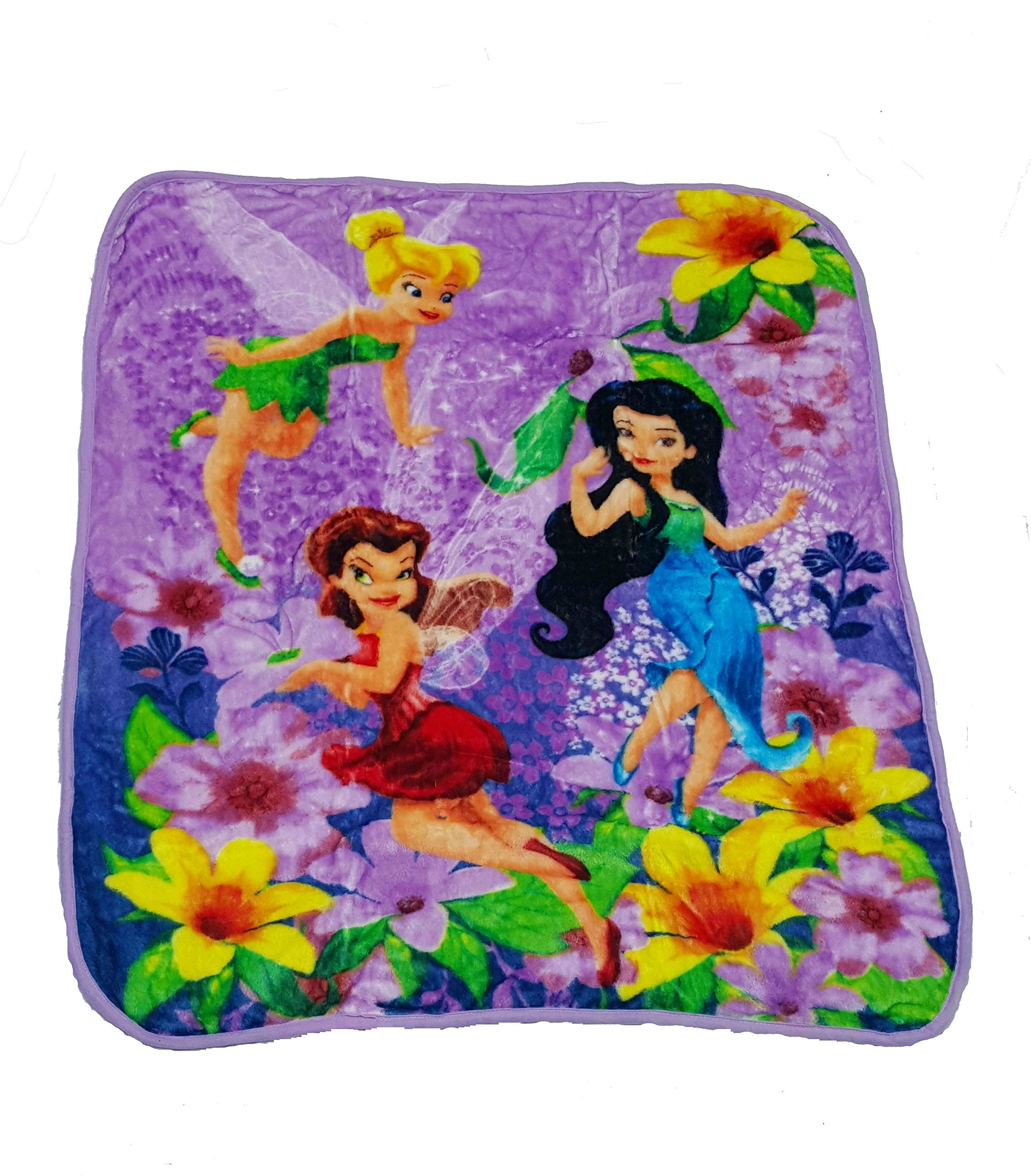 Disney Tinkerbell Fairies Spring Pixies Crib Blanket - Soft Baby Blanket for Nursery, Gift & Photo Shoots | Perfect for Newborns, Toddlers & Disney Fans