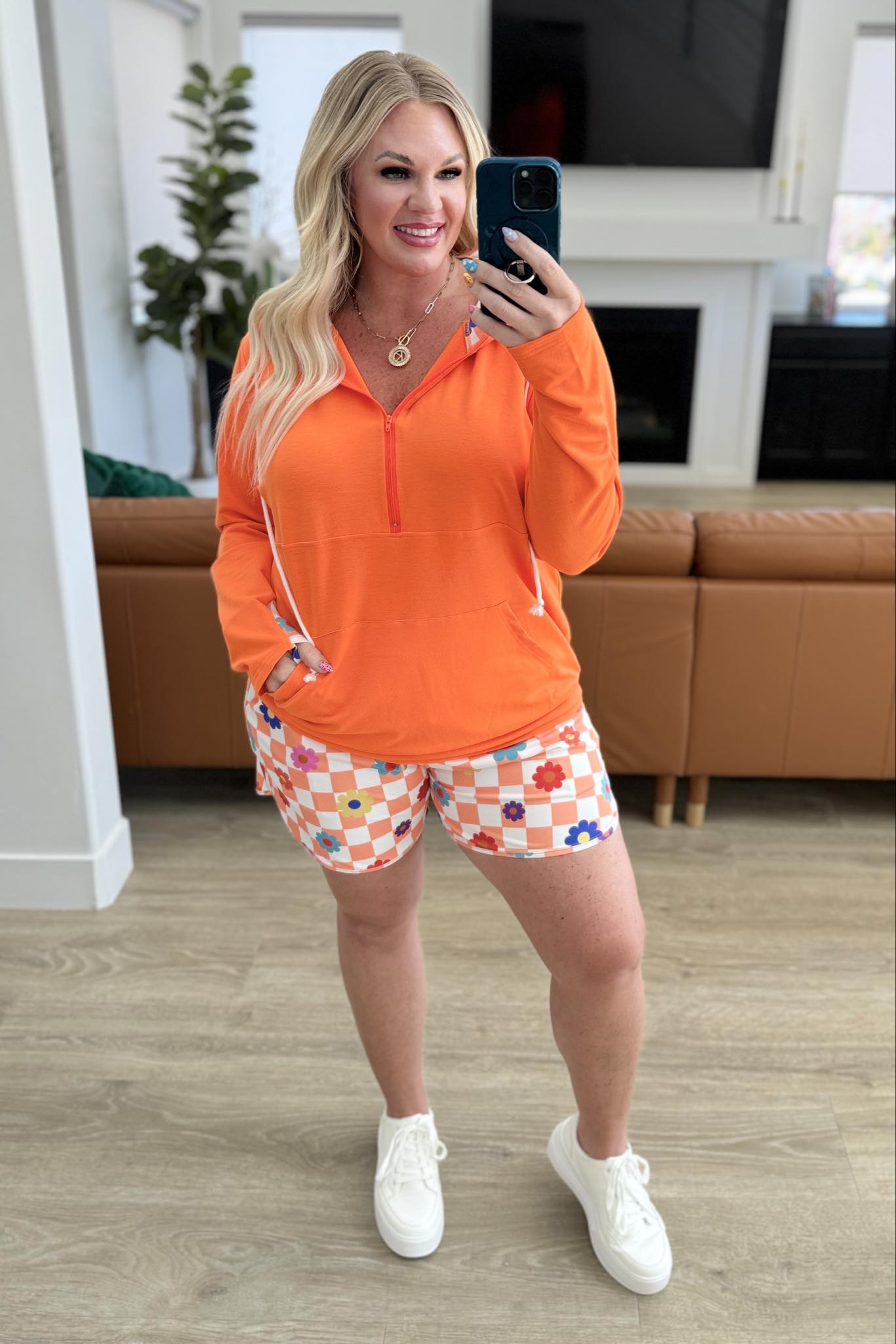 PREORDER: Audre Half Zip Hoodie - 3 Stylish Prints for Women | Cozy & Trendy Pullover for Casual Wear, Gym, and Outdoor Activities