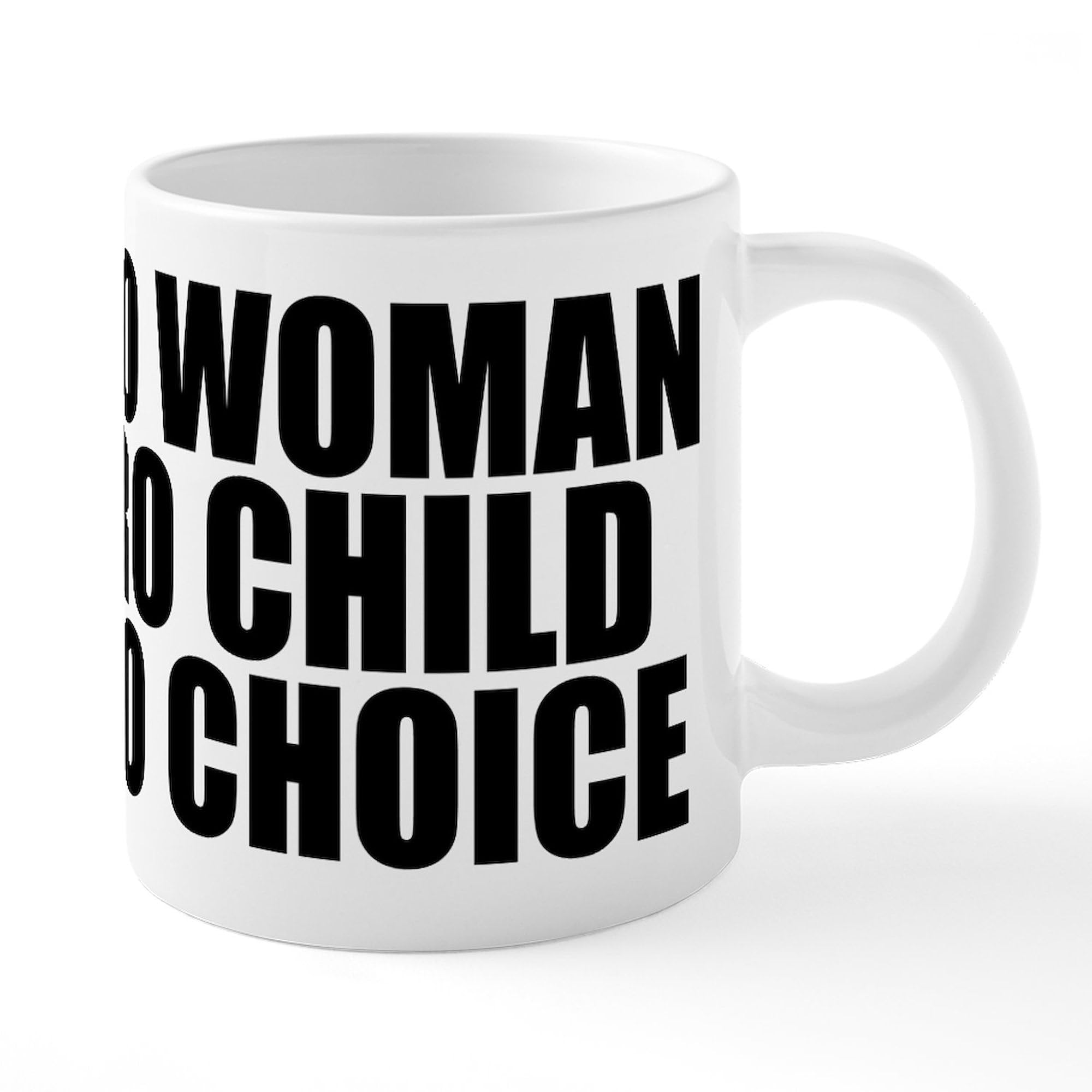 Pro Choice Woman 20 oz Ceramic Coffee Mug - Large Insulated Tea Cup for Office, Home & Gifts - Feminist Themed Drinkware for Coffee Lovers