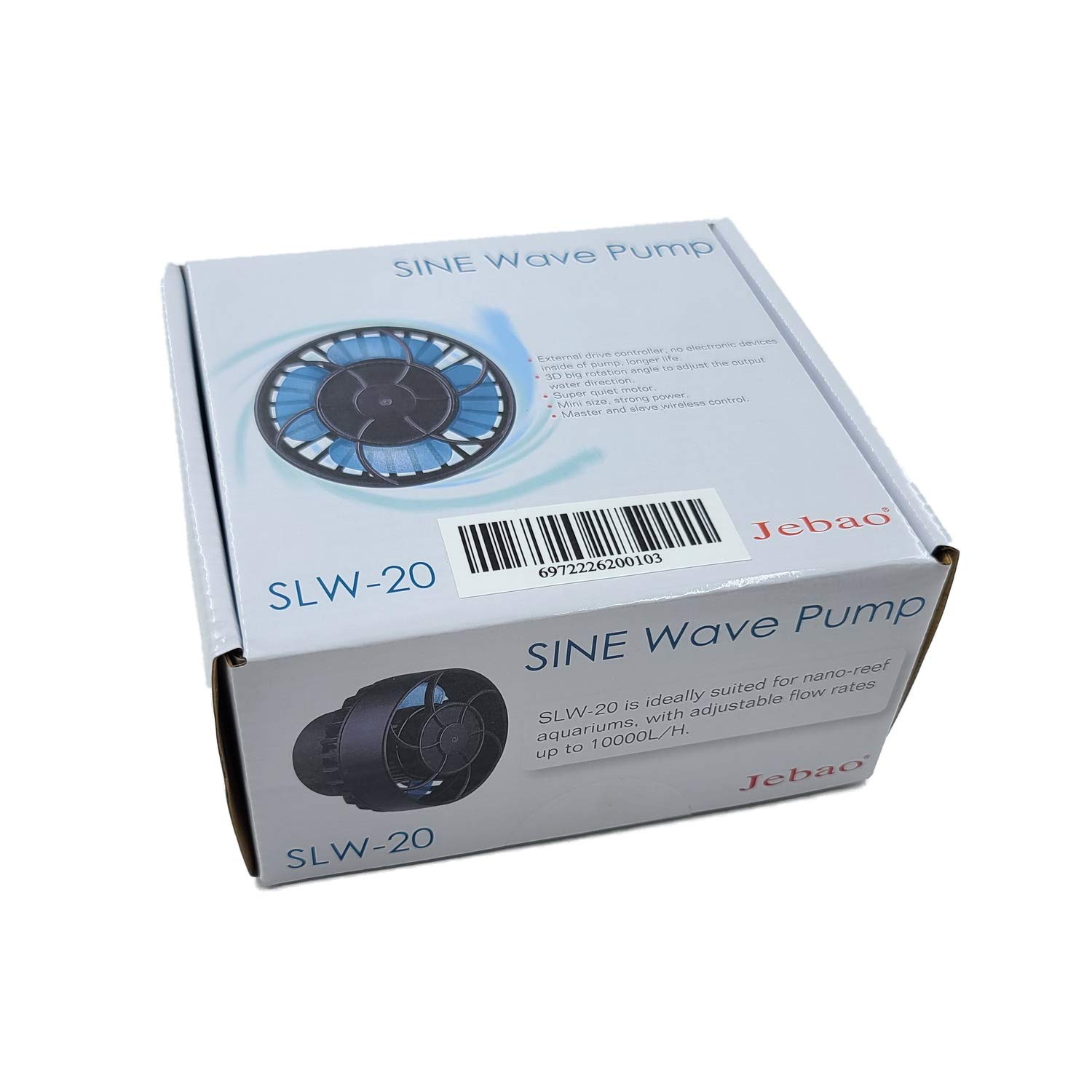 Jebao SLW-20 Wave Maker Flow Pump with Controller - 2641 GPH for Saltwater Marine Reef Aquarium - Perfect for Coral Tanks, Fish Tanks & Aquatic Ecosystems