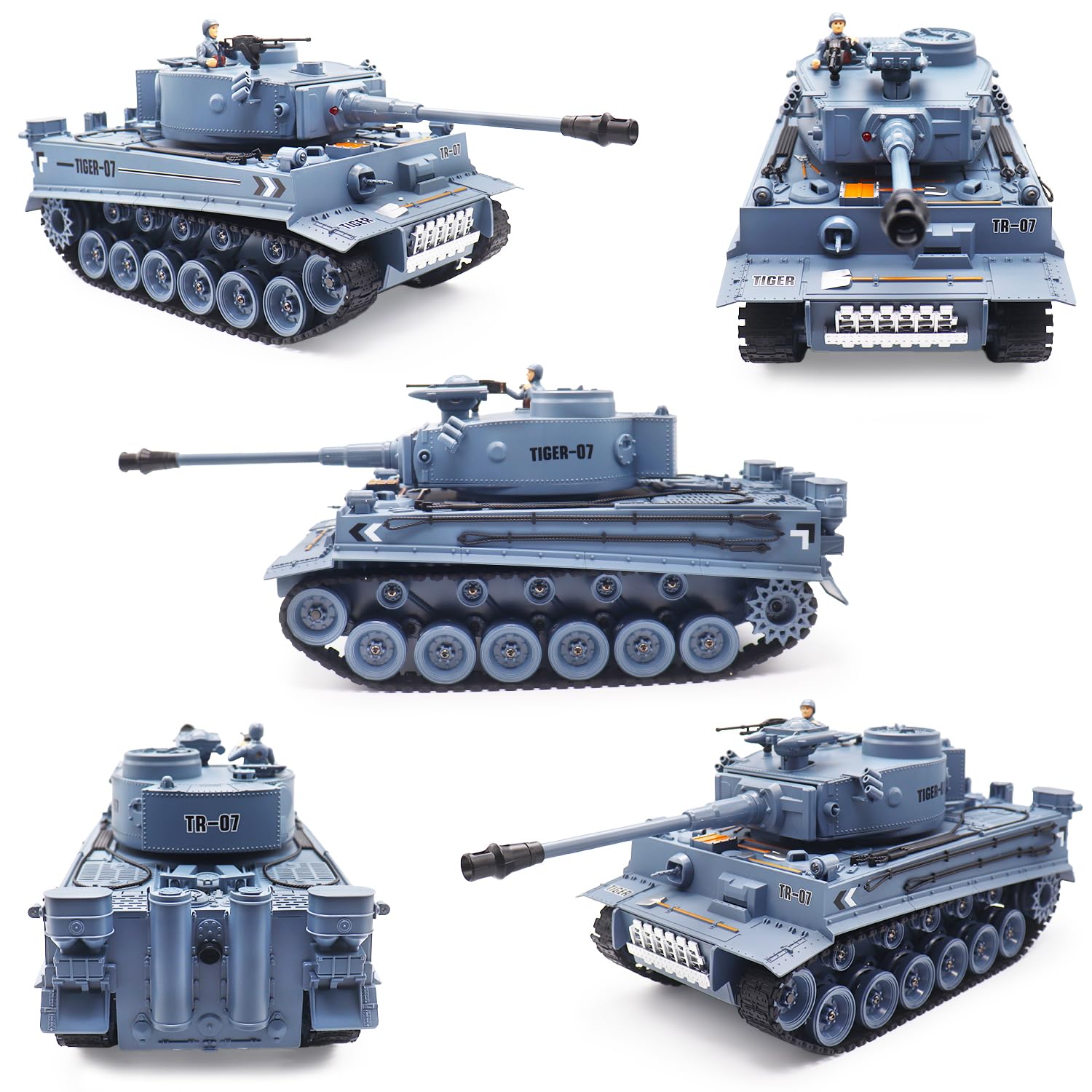 1/18 Scale German Tiger RC Tank - Remote Control Military Toy with BB Shooting, 23 Channels, Lights, Sound & Smoke | Realistic Battle Simulation for Kids & Adults | Perfect for War Games, Collecting & Outdoor Play