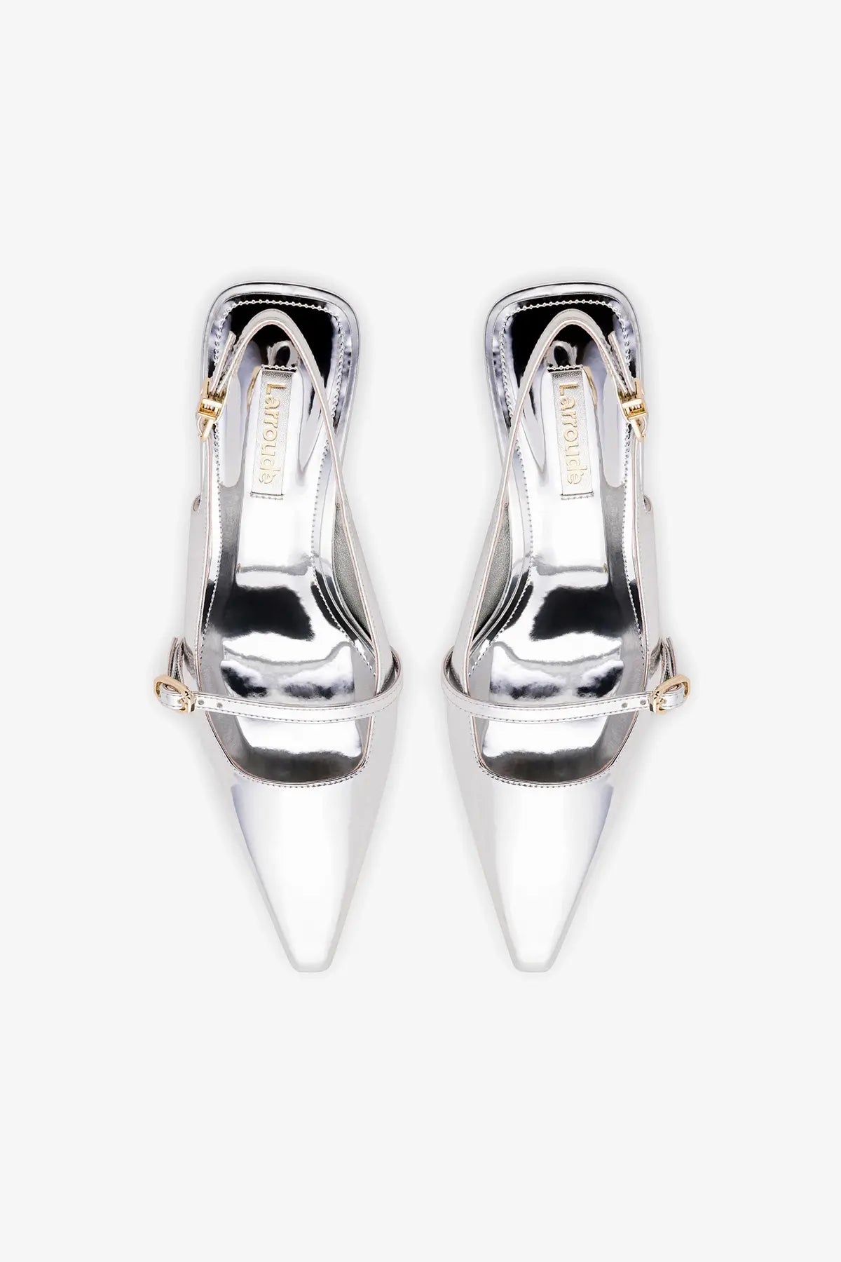 Ines Pump Women's Silver Specchio Heels - Elegant High Heel Shoes for Parties, Weddings & Special Occasions