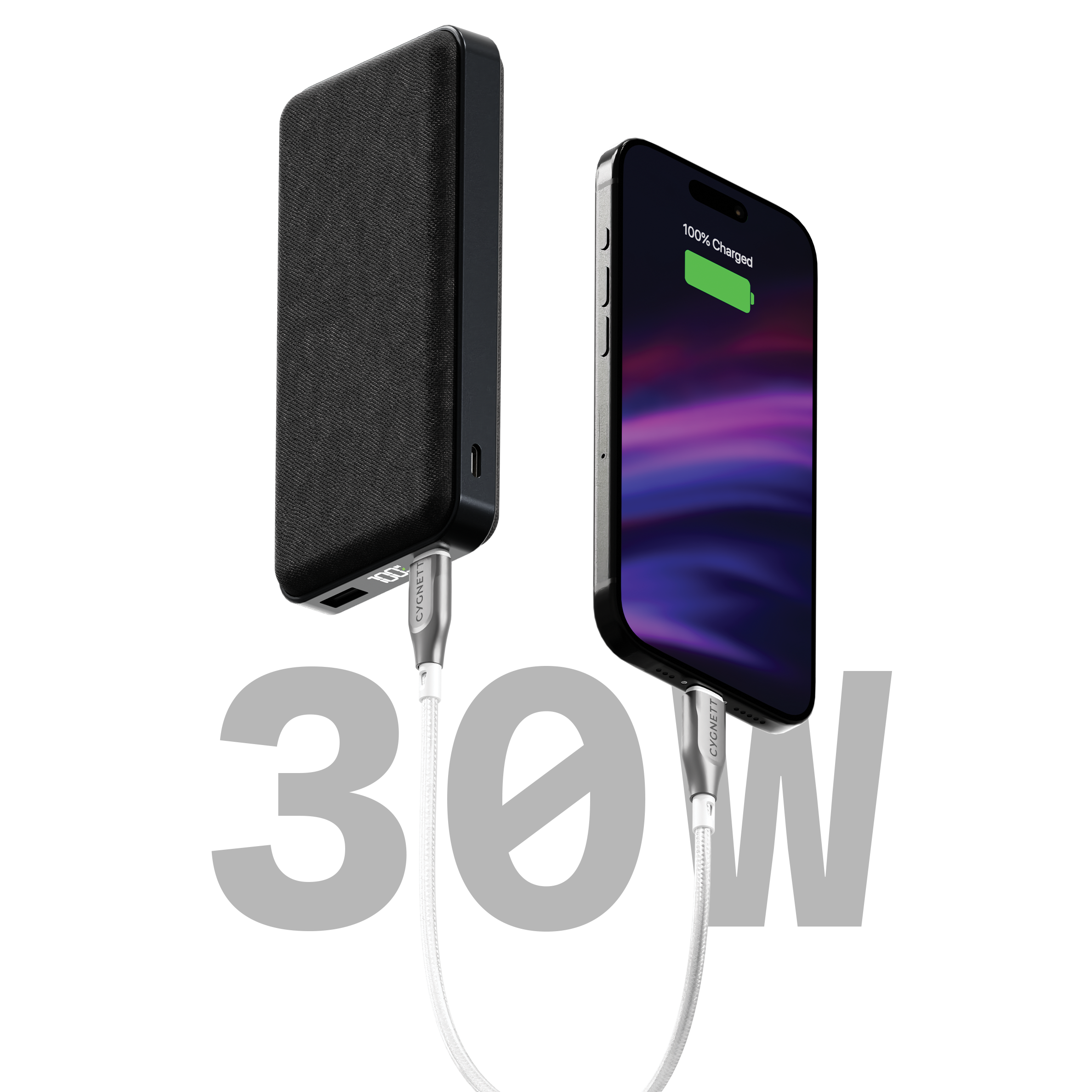 Compact 20,000mAh Portable Charger Power Bank - Fast Charging, Graphite Design | Perfect for Travel, Camping & Emergency Phone Charging