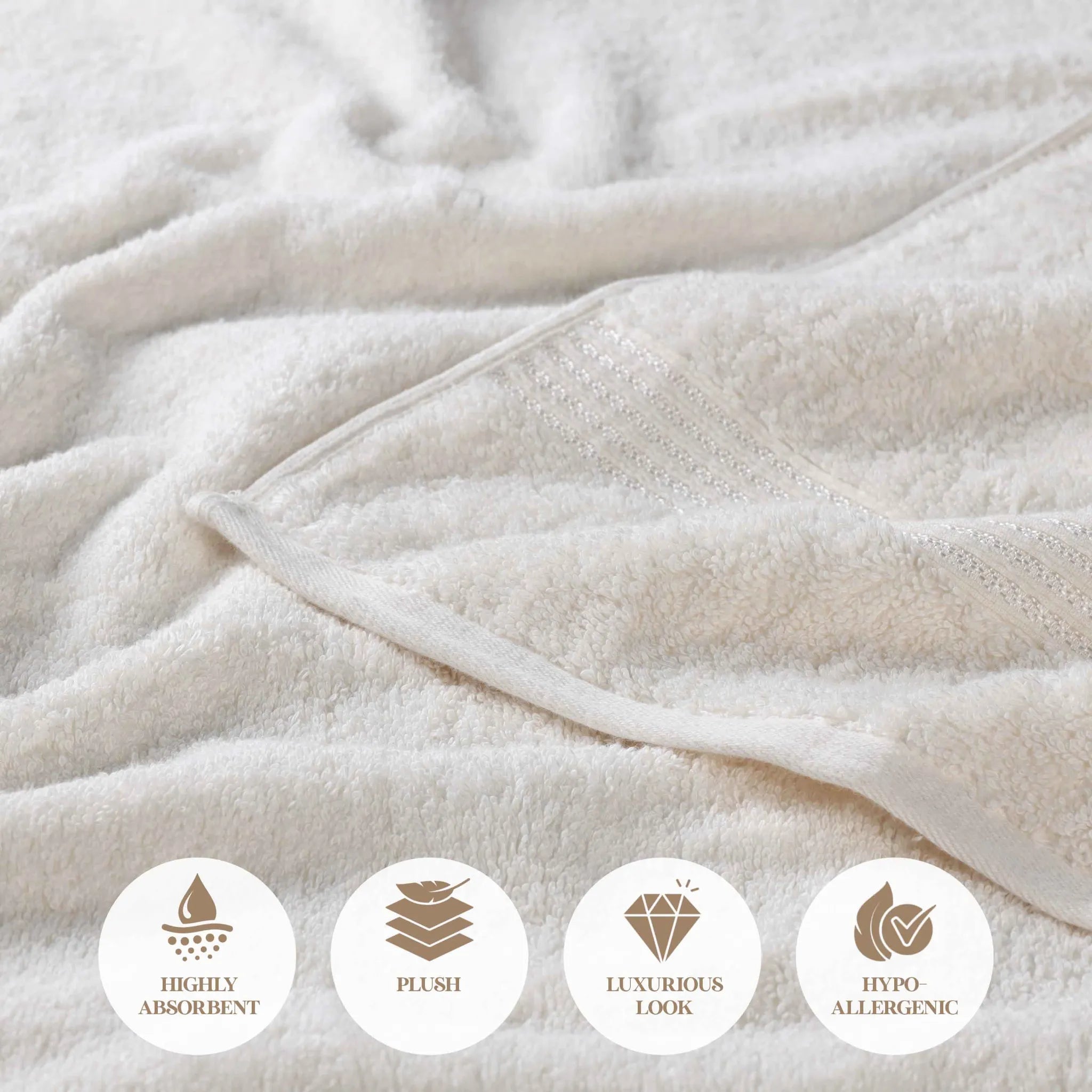 Premium Heritage Egyptian Cotton Bath Towel Set of 2 - Ultra Soft, Highly Absorbent & Quick Dry - Luxury Spa & Bathroom Essentials for Home & Hotel Use
