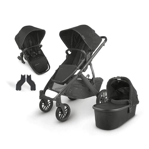 UPPAbaby Vista V2 Full Size Double Stroller with Accessories - Lightweight Travel Stroller for Twins or Siblings - Perfect for City Walks, Shopping & Family Outings