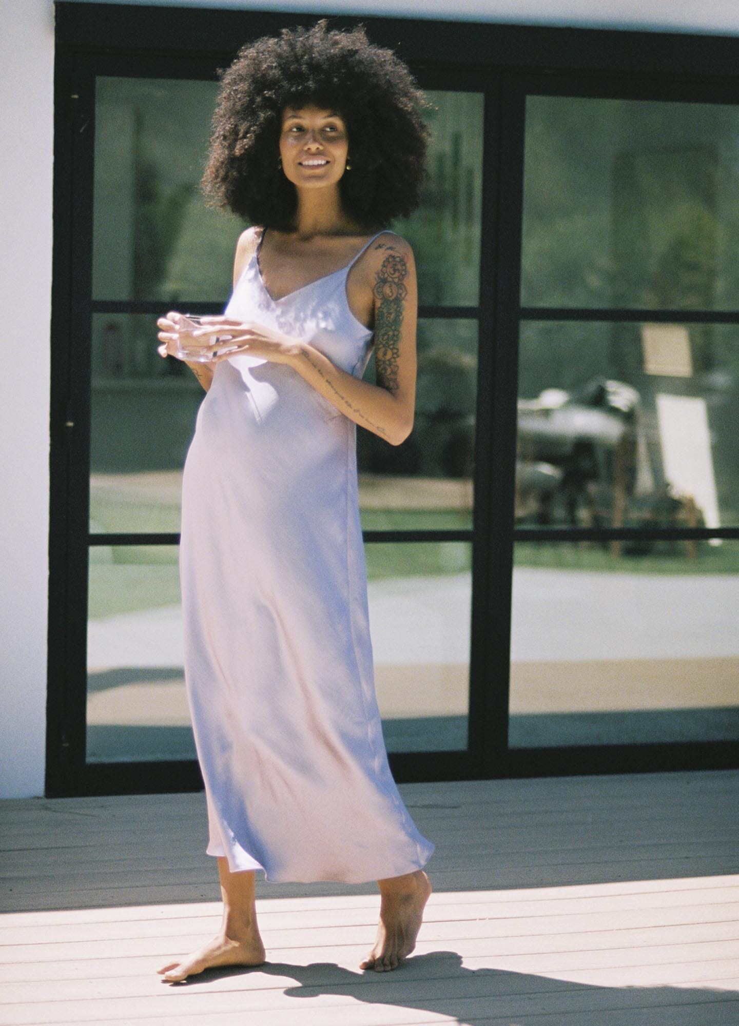 Ricky Slip Dress - Women's Elegant Satin Nightgown & Loungewear for Sleep, Date Night & Home Relaxation
