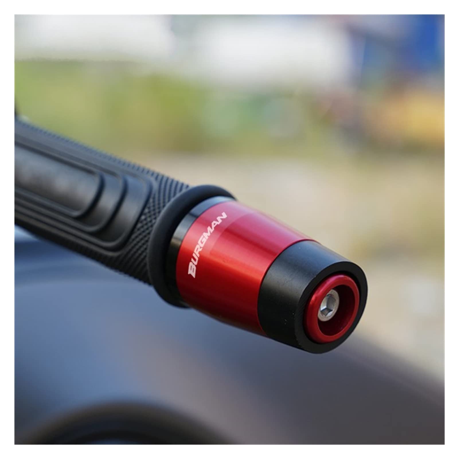 Premium CNC Motorcycle Handlebar Grips & Bar End Plugs for Suzuki Burgman 650/400 (AN650/AN400) - Durable Aluminum Alloy Accessories for Comfortable Riding & Custom Look