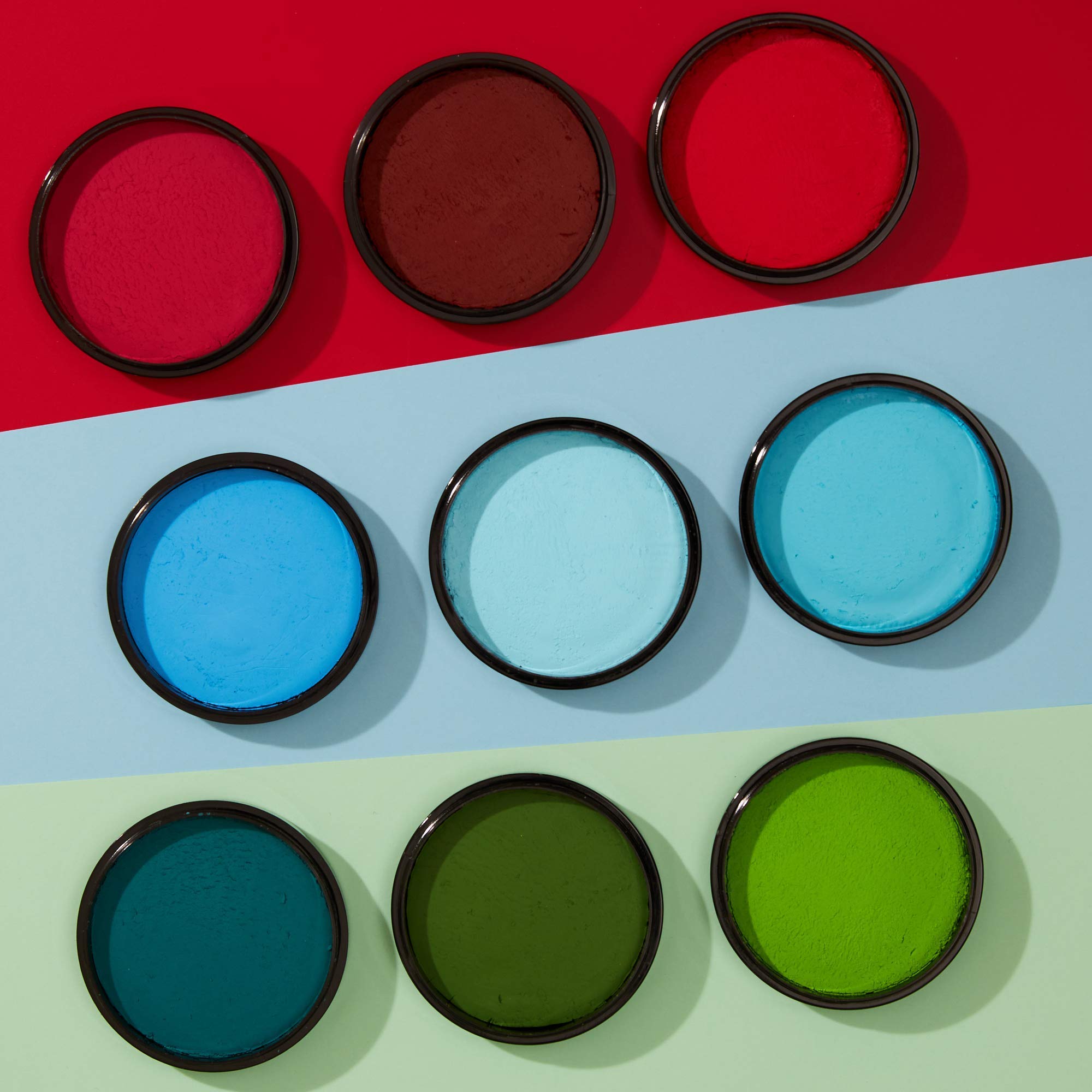 Professional Water-Based Face & Body Paint Cake Pots by Moon Creations - 40 Color Makeup Kit for Adults & Kids - 1.26oz - Perfect for Halloween, Cosplay, Theater, and Face Painting Parties