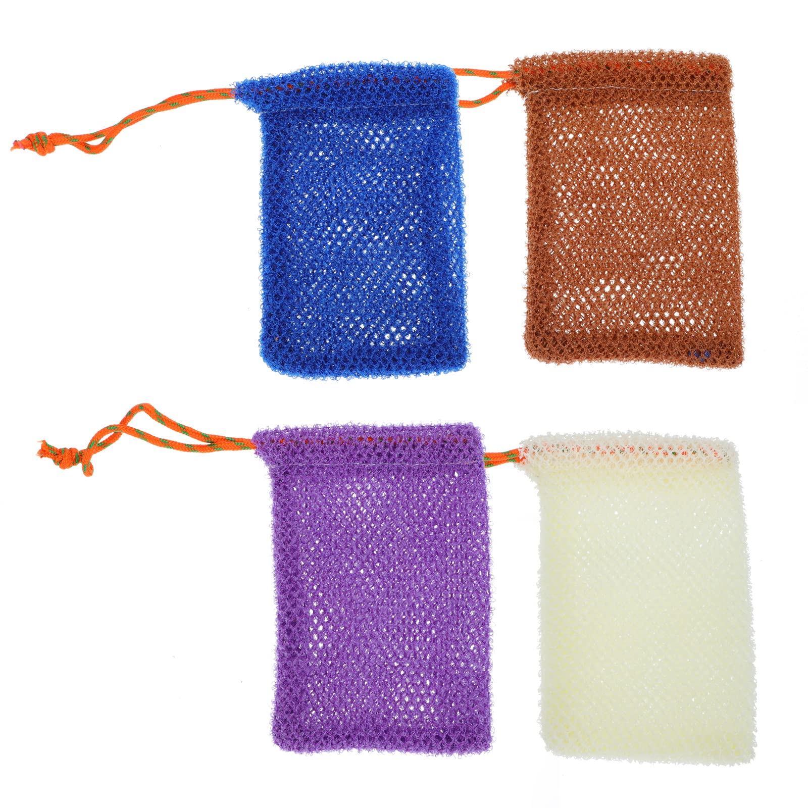 EXCLUZO 4-Pack Exfoliating Bath Towels - Skin Scrubbers for Body & Face - Soft Exfoliation Gloves for Shower & Spa - Perfect for Home, Gym & Travel