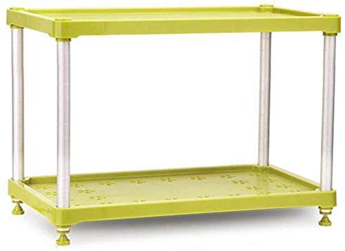 PRGA 2-Tier Adjustable Aluminum Kitchen Shelf - Microwave & Bathroom Storage Organizer, Space-Saving Spice Rack Bracket for Countertop Organization | Perfect for Small Kitchens, Dorms & RV Living