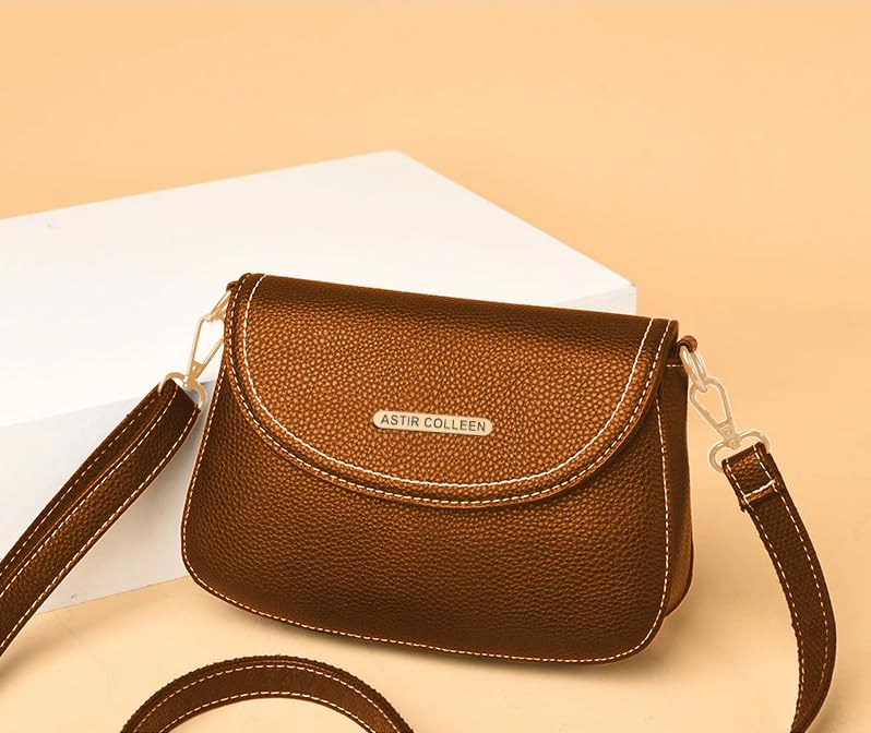 ASTIR COLLEEN Women's & Girls' Crossbody Sling Bag with Stitch Design - Fashion Shoulder Purse for Daily Use, Travel & Shopping