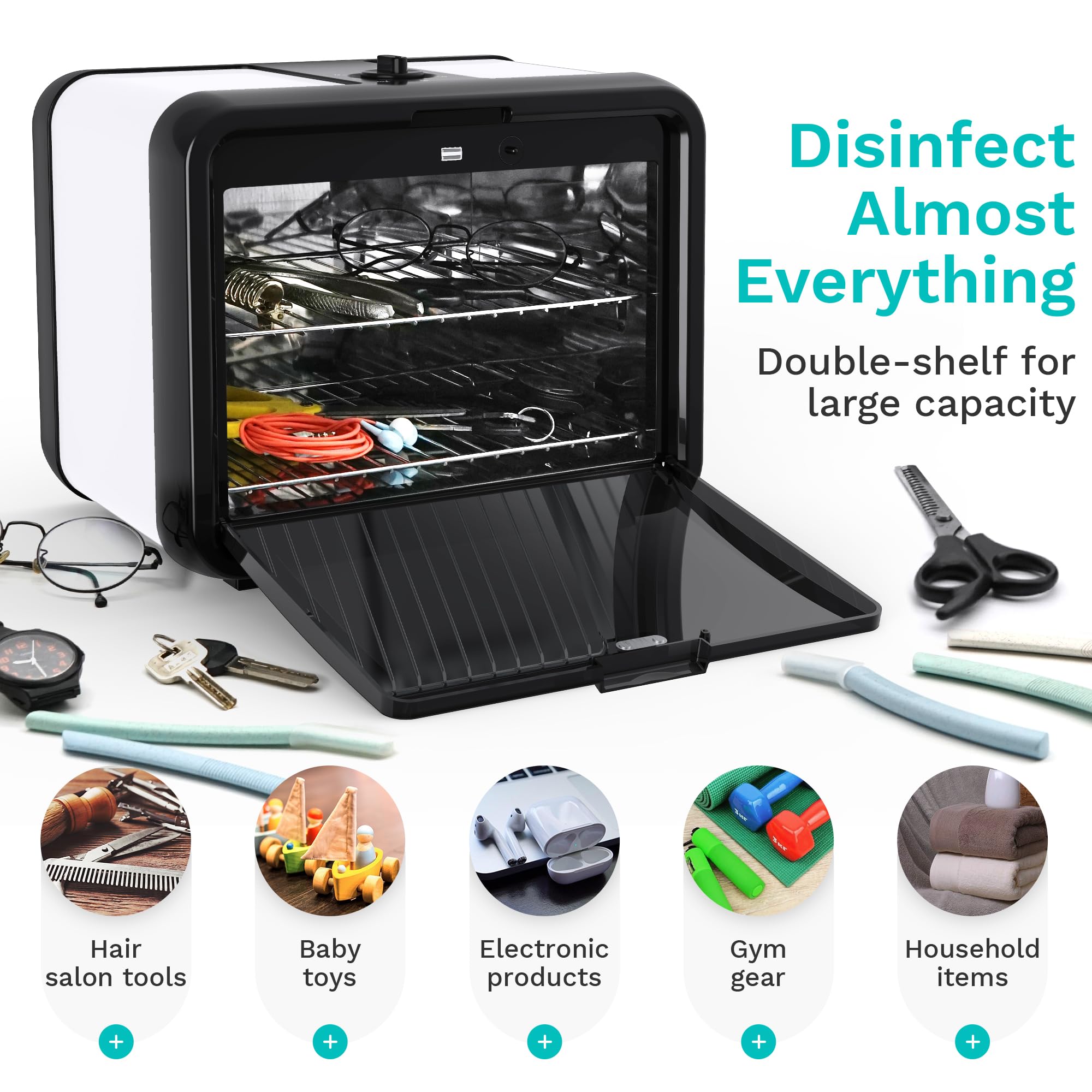 ENNVA Nail Tool Cleaner Machine - Multi-Functional Cleaning Cabinet for Salon & Phone | Salon & Home Use