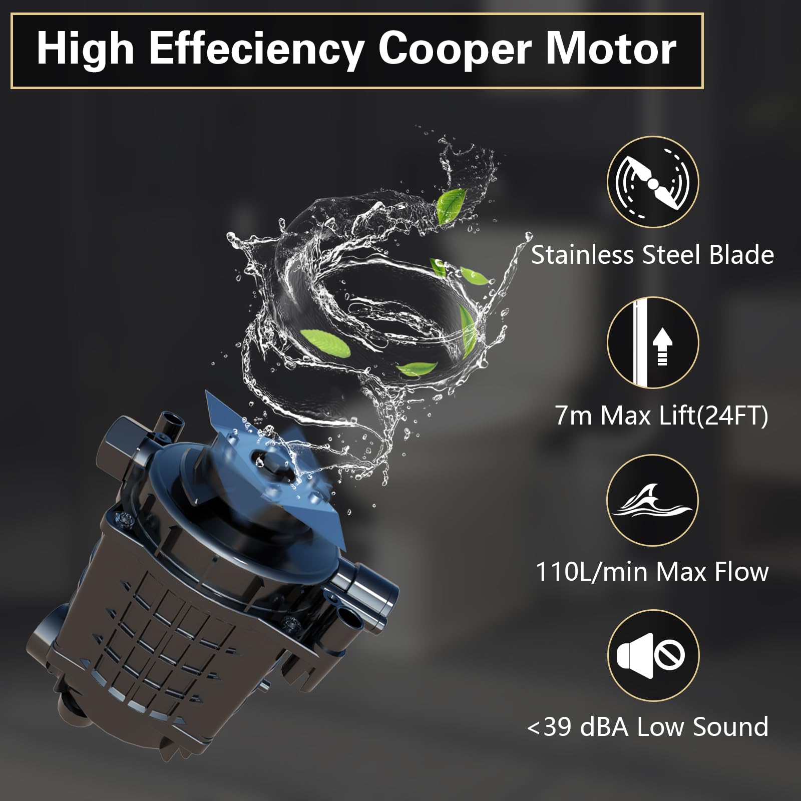 500W Macerator Pump for Basement Upflush System - Pure Copper Motor Toilet Pump for Vertical/Horizontal Waste Disposal - Sewage Pump for Kitchen, Bathroom, Shower, Sink & Attic | Ideal for Small Spaces, Remodeling & Off-Grid Plumbing Solutions