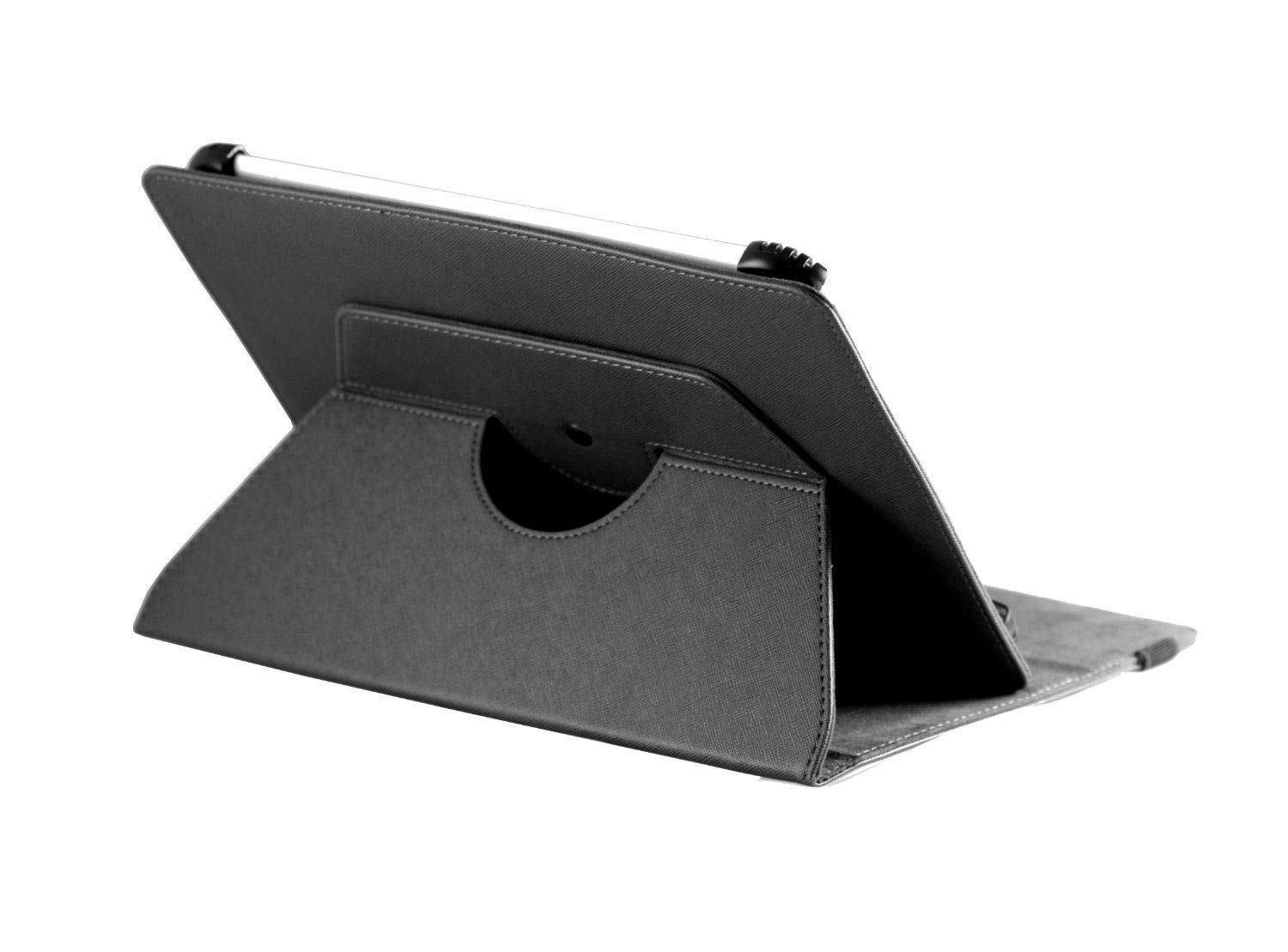 Navitech 360 Rotating Stand Case with Stylus for TOSCiDO 10 Inch Tablet - Protective Cover for Work, Travel & Entertainment