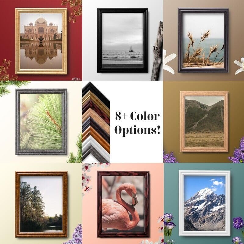 5x22 Inch Black Solid Wood Picture Frame - 0.75