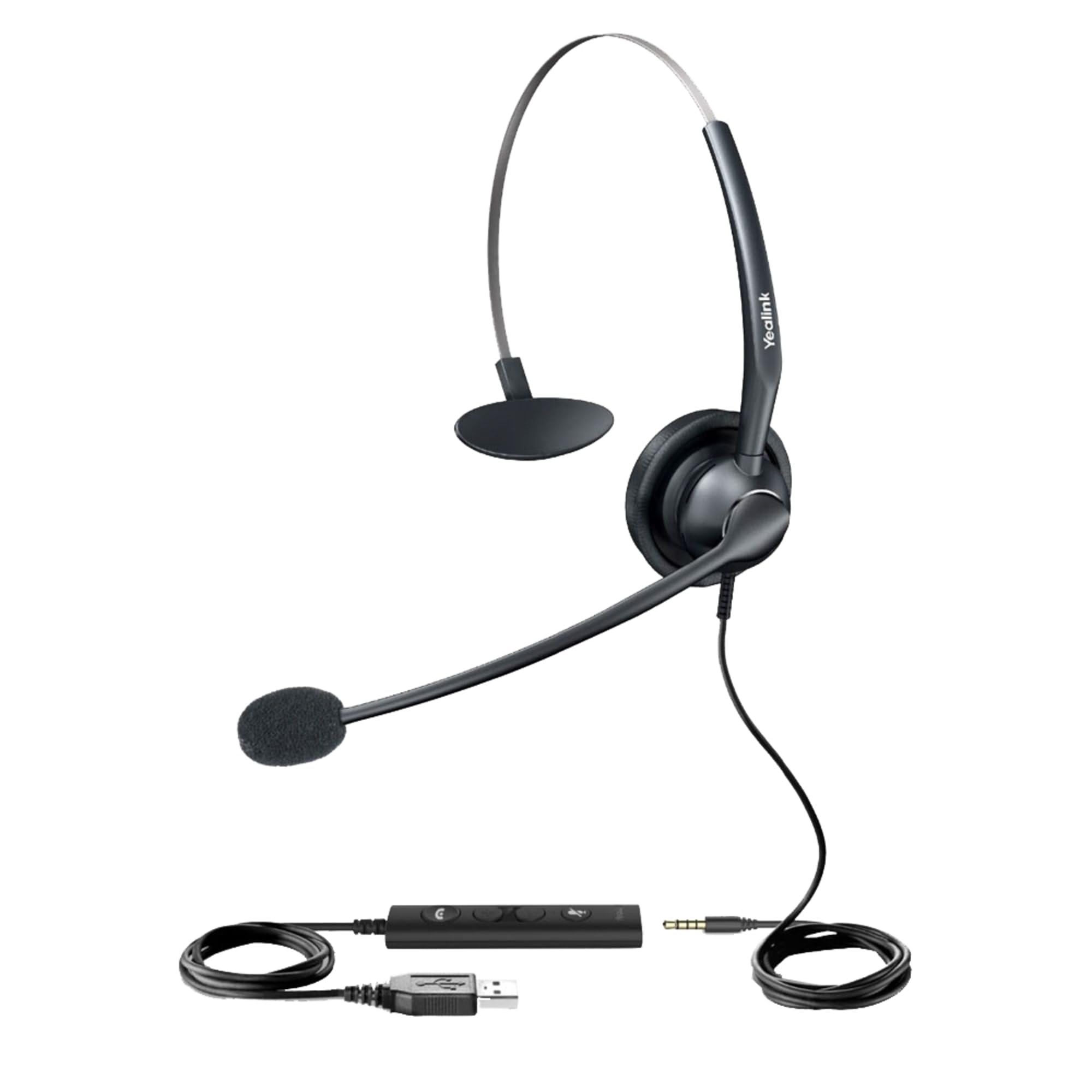Yealink Premium Wideband USB Headset for IP Phones - Noise Cancelling Office Headset with Clear Audio for Business Calls & Remote Work