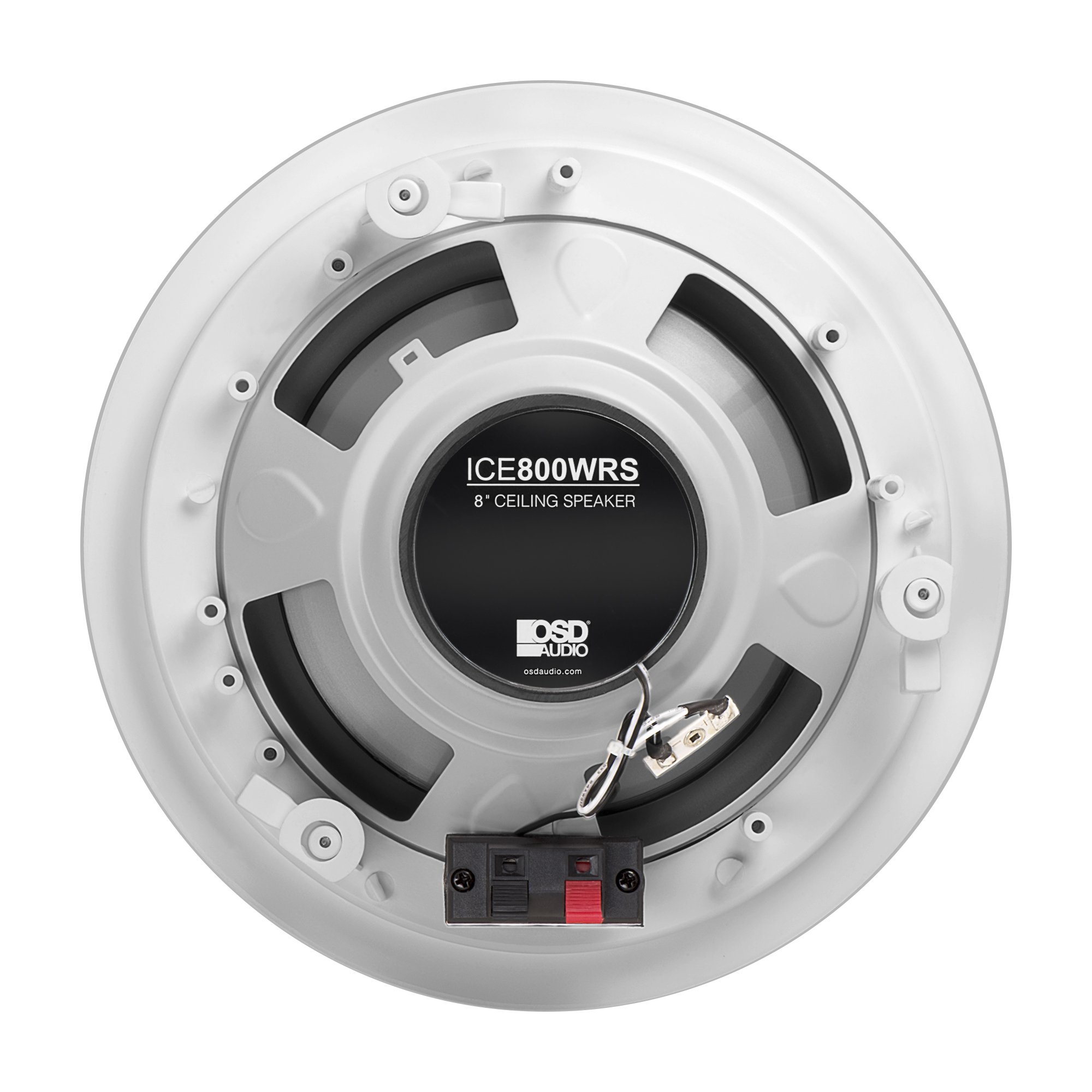 OSD ICE800WRS Weatherproof In-Ceiling Speakers Pair - Indoor/Outdoor Stereo Sound System - Perfect for Home Theater, Patio & Pool Area Entertainment