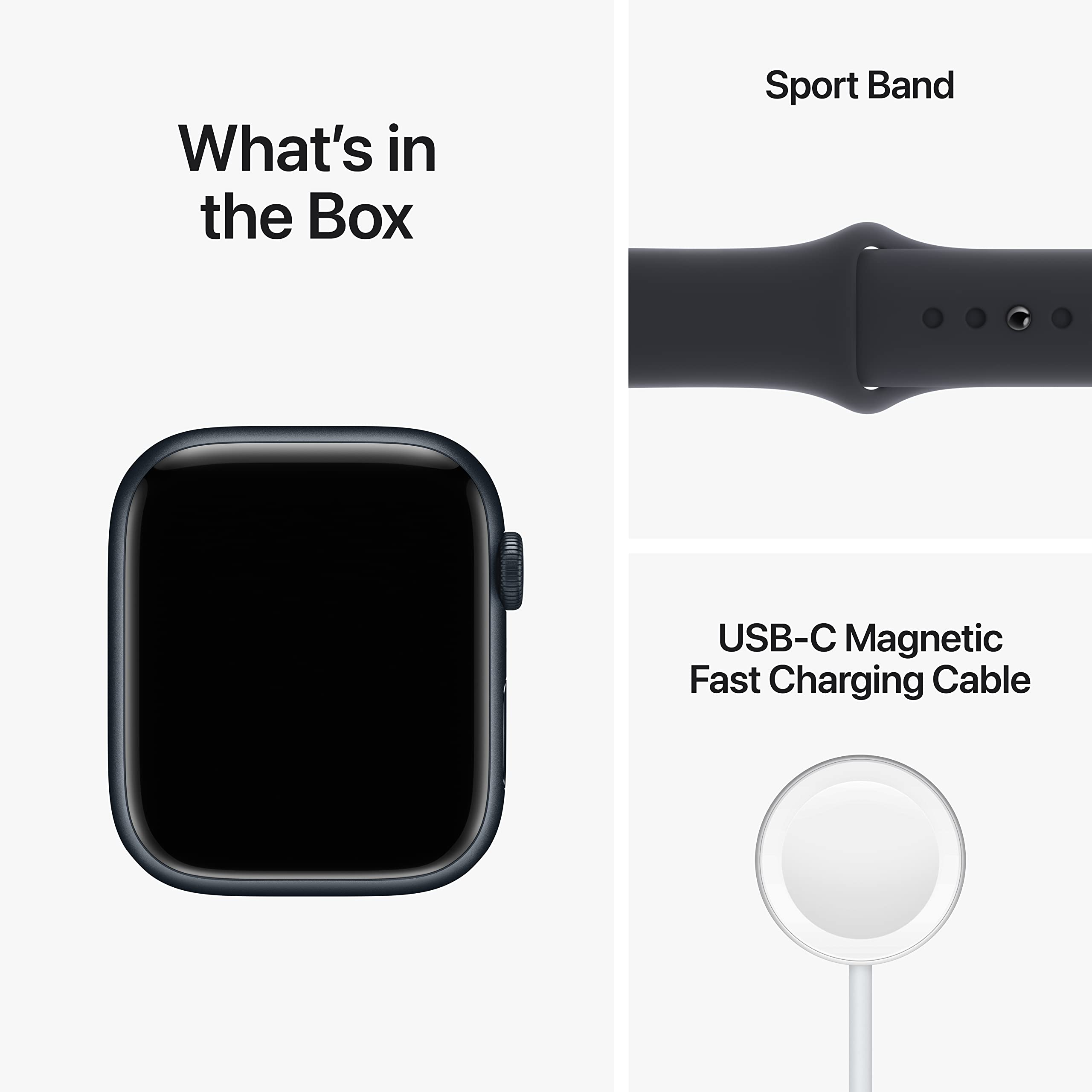 Apple Watch Series 8 (GPS, 45mm) Midnight Aluminum Case with Midnight Sport Band - Premium Renewed Smartwatch for Fitness Tracking, Heart Rate Monitoring & iPhone Compatibility | Perfect for Running, Swimming & Daily Activity Tracking