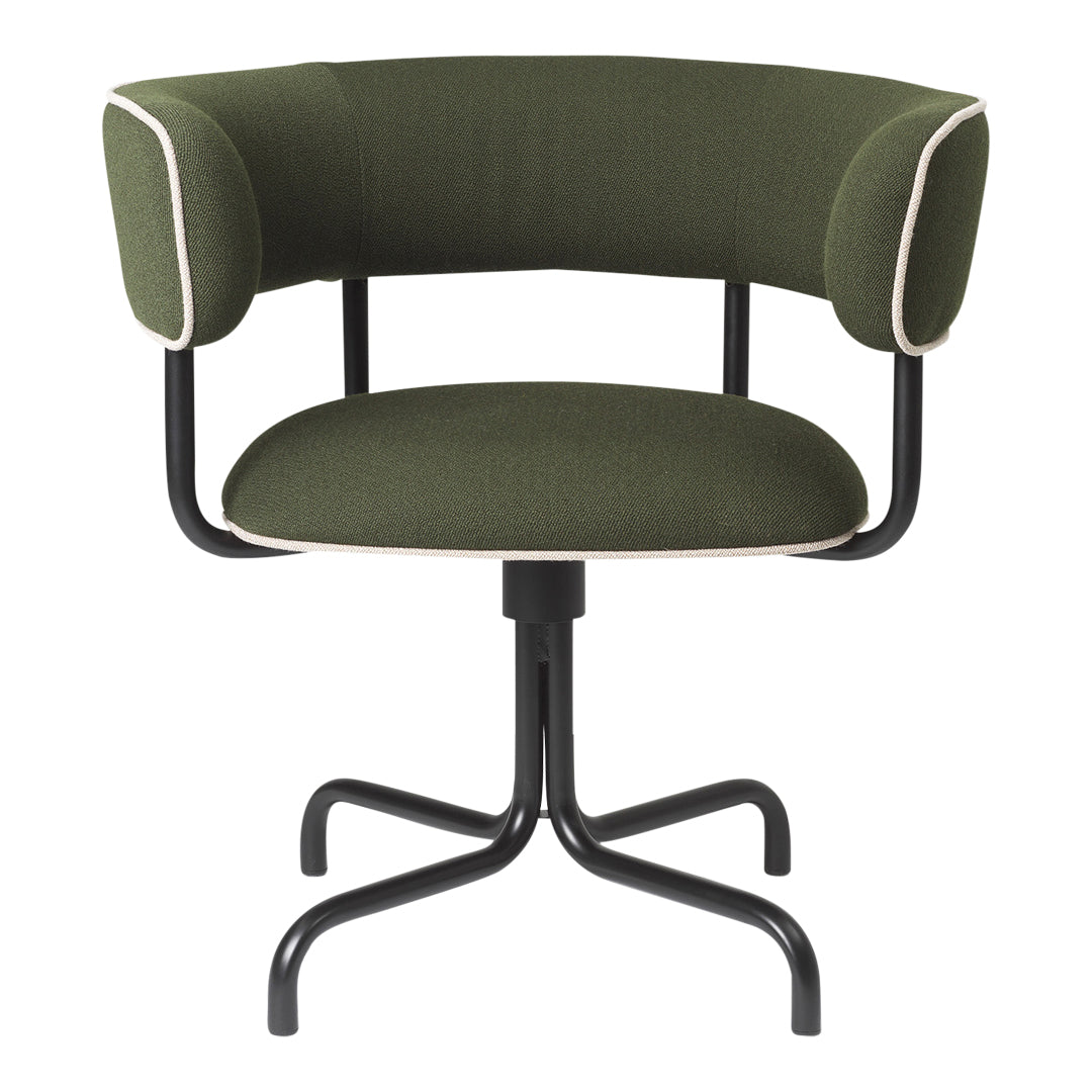 Modern Swivel Dining Armchair - 360 Degree Rotating Upholstered Chair with Padded Seat - Perfect for Kitchen, Dining Room, Breakfast Nook & Home Office