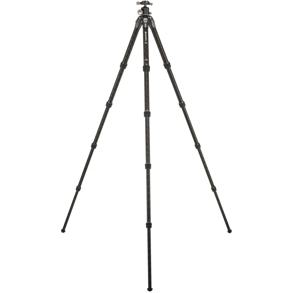 Benro Tortoise Columnless Carbon Fiber Tripod with GX35 Ballhead - 5-Section Twist Lock Legs, Lightweight Travel Tripod for DSLR Cameras - Perfect for Outdoor Photography, Hiking & Travel Adventures