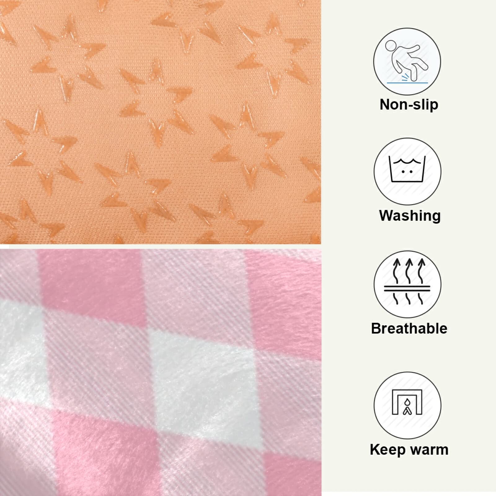 Pink Gingham Dog Bed for Small & Medium Dogs - Ultra Soft Rectangular Pet Bed with Calming Design, 24x18 Inch - Perfect for Crates, Living Rooms & Bedrooms