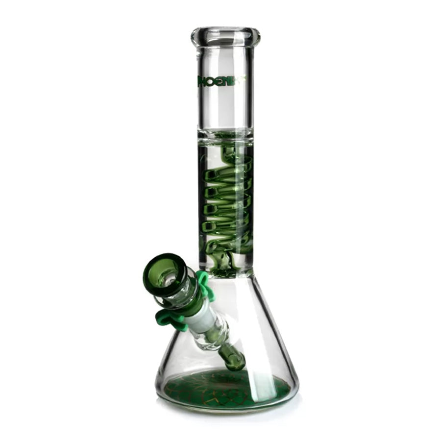 10 Pheonix Star Freezable Glycerin Coil Beaker Bong - Premium Ice Cooled Smoking Pipe for Smooth Hits | Perfect for Home Use, Parties & Relaxation