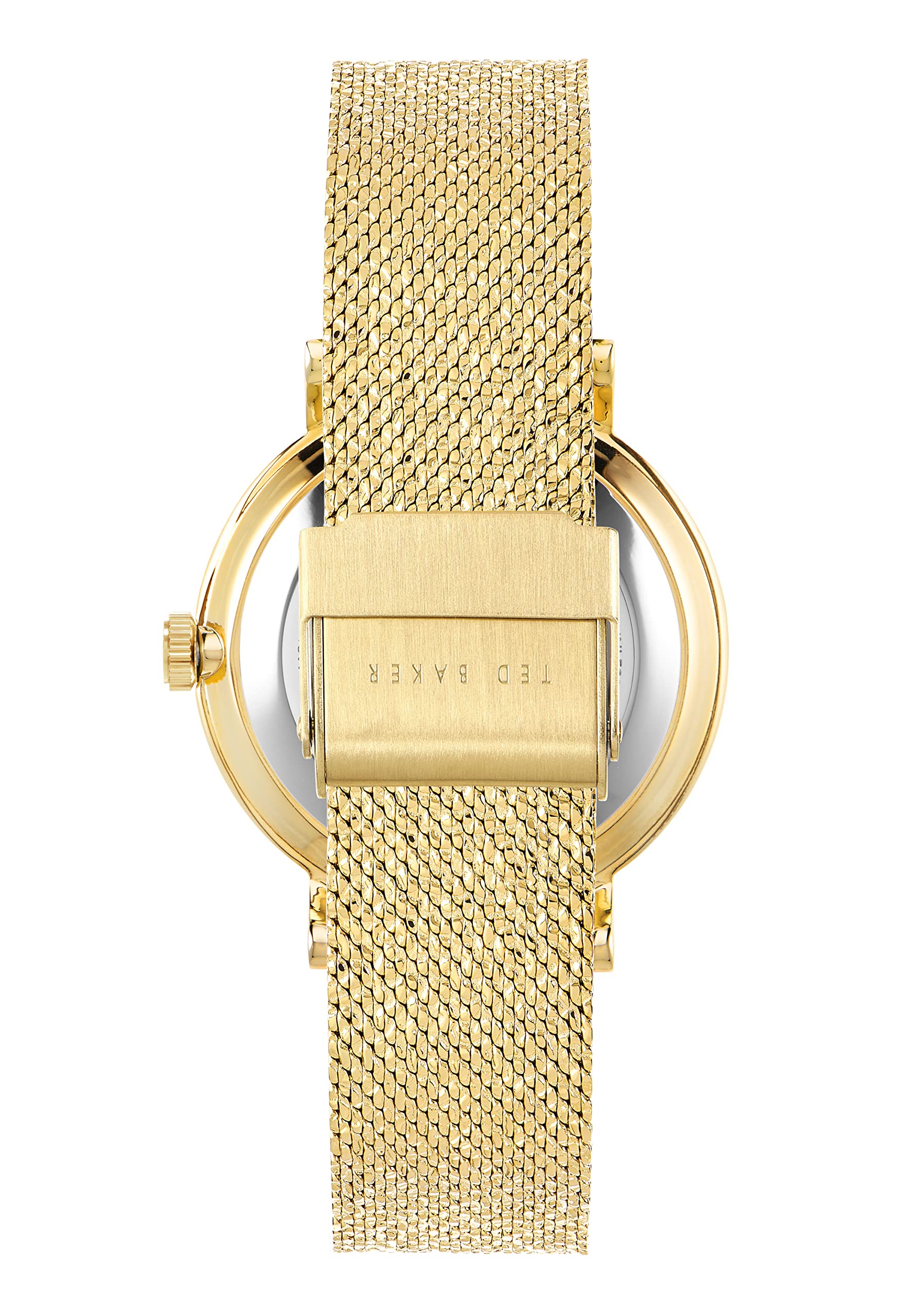 Ted Baker Women's Stainless Steel Yellow Gold Mesh Band Watch BKPPHS3039I - Elegant Fashion Accessory for Work, Parties & Special Occasions