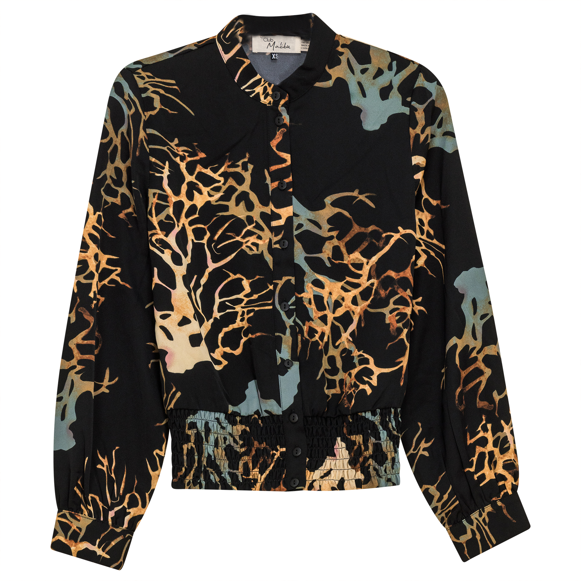 Elegant Printed Chiffon Ruched Blouse for Women - Flowy Summer Tops - Perfect for Office, Party & Date Night Outfits