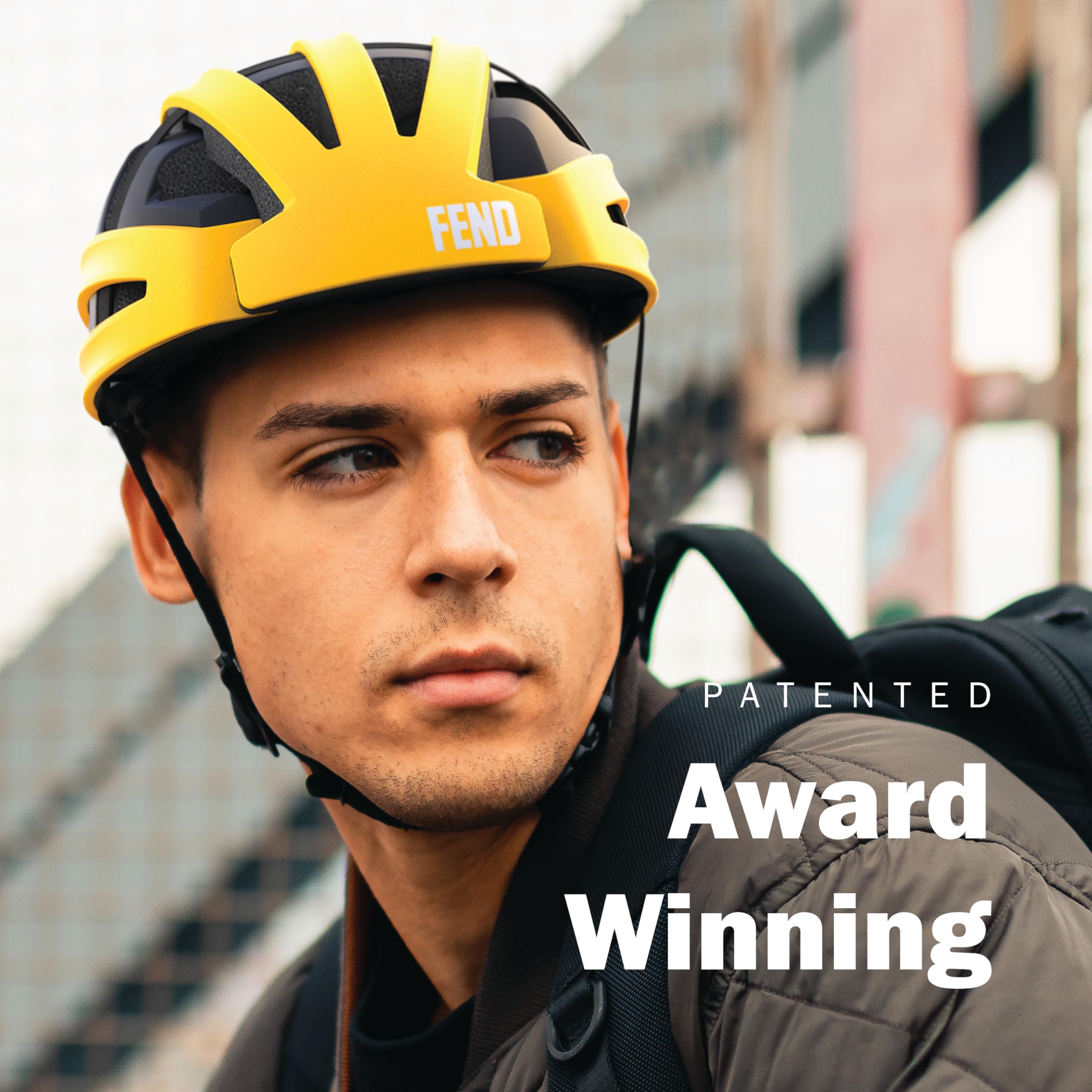 FEND One Foldable Bike Helmet for Adults - Lightweight Collapsible Cycling Helmet Certified for Bicycle, Road Bike & Scooter - Compact Design Reduces to 50% Size - Perfect for Commuting, Urban Cycling & Outdoor Adventures
