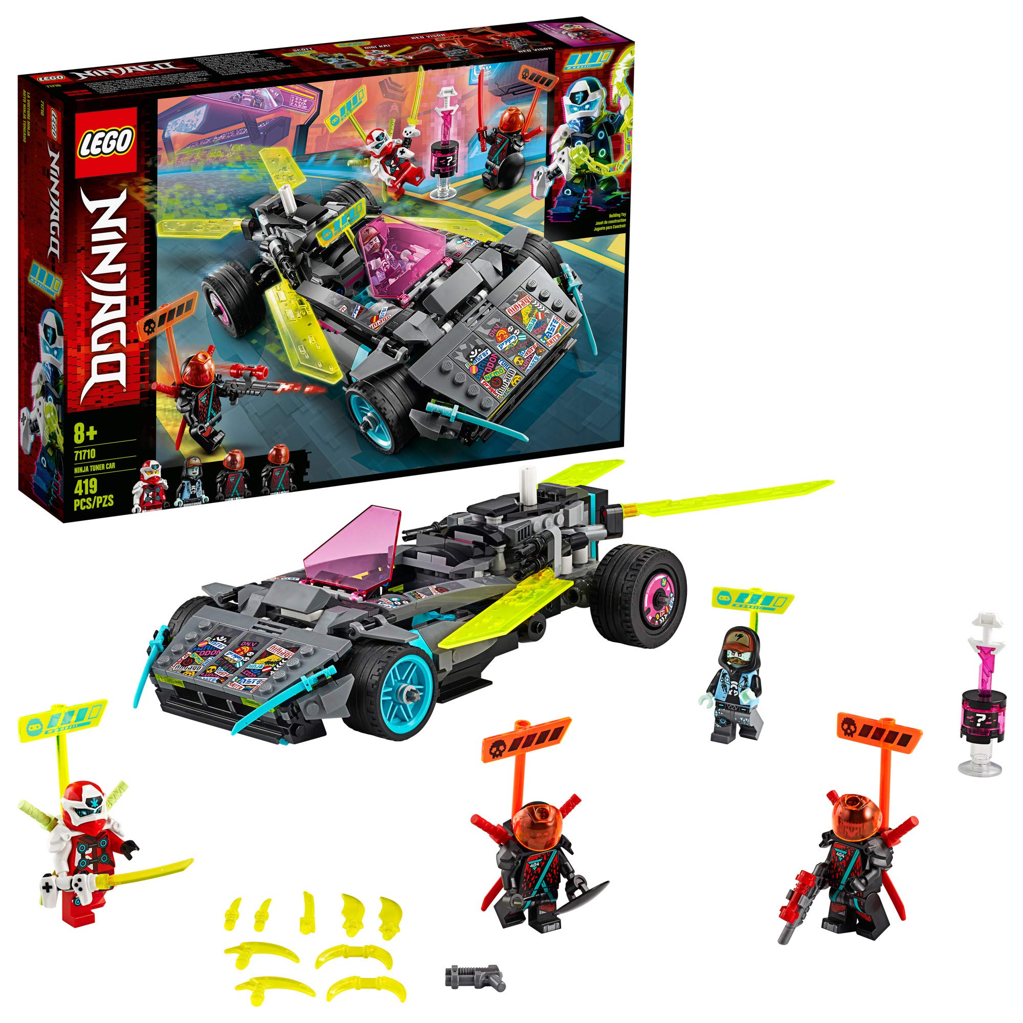 LEGO NINJAGO Ninja Tuner Car 71710 Building Kit - 419-Piece Toy Car for Kids | Creative Play, Birthday Gift & Collectible for Ninjago Fans