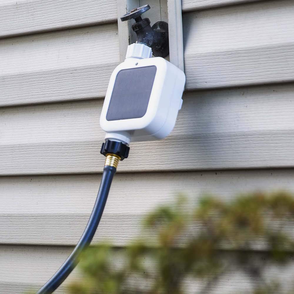 Netro Pixie Smart Hose Faucet Timer - WiFi & Solar Powered, Weather Aware, White - Compatible with Alexa - Perfect for Garden, Lawn & Outdoor Watering Automation
