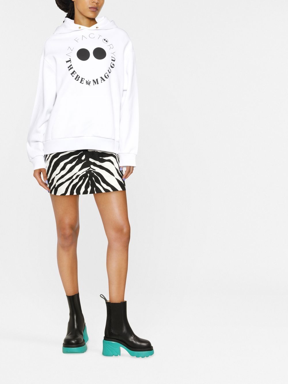 AZ FACTORY BY THEBE MAGUGU Women's White Sweater - Soft Knit Pullover for Casual Wear & Office Outfits