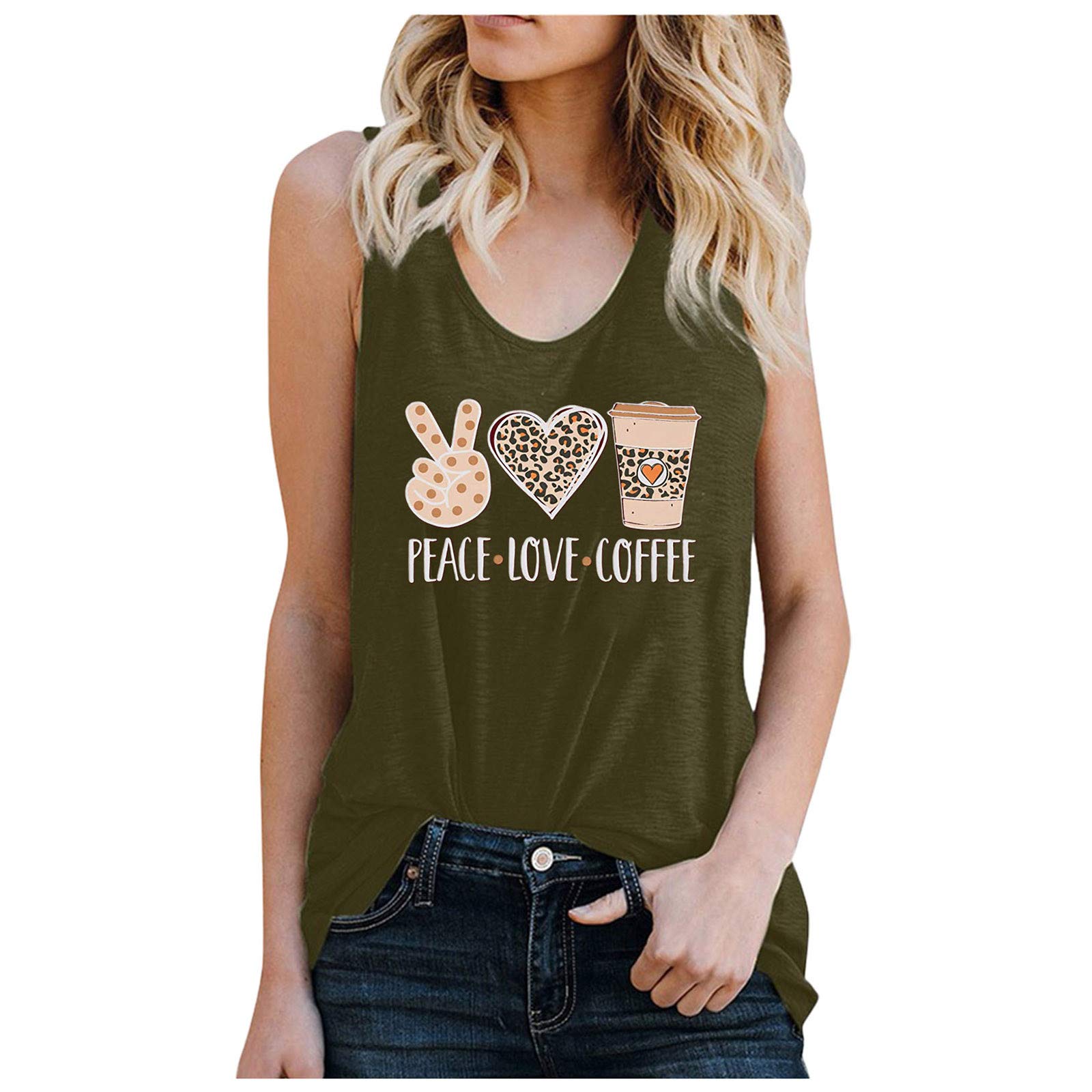 Plus Size Women's Tank Tops - Loose Fit Casual U-Neck Tees for Summer