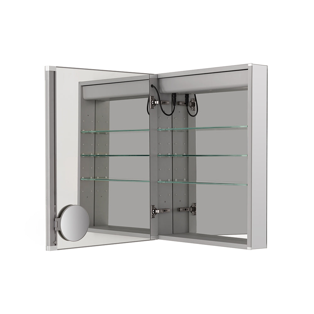 Aquadom Royale Basic Q 24x30 Right or Left Hinge LED Lighted Bathroom Medicine Cabinet - Perfect for Modern Homes & Spa-Like Retreats